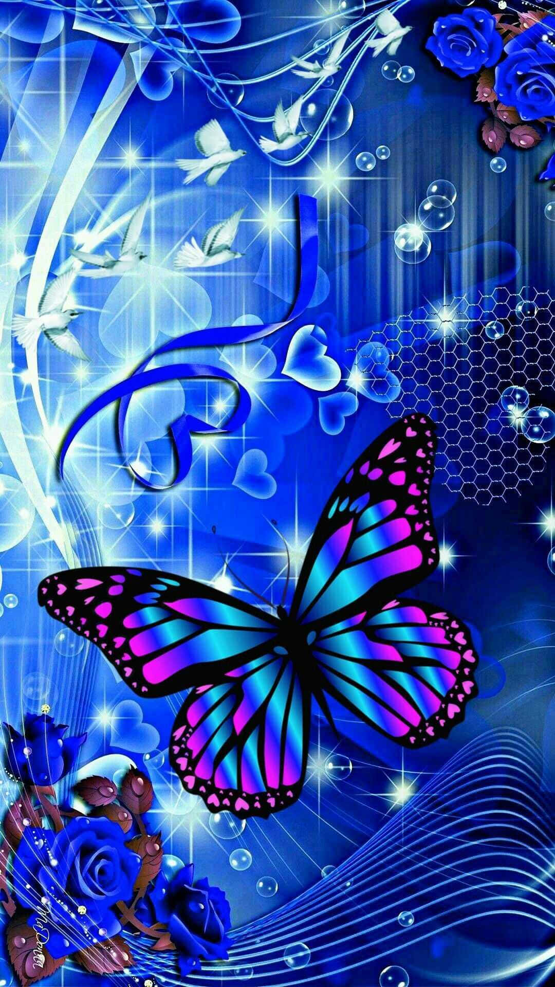 La belleza del color y la naturaleza se puede encontrar en esta Mariposa Estética Fondos de pantalla