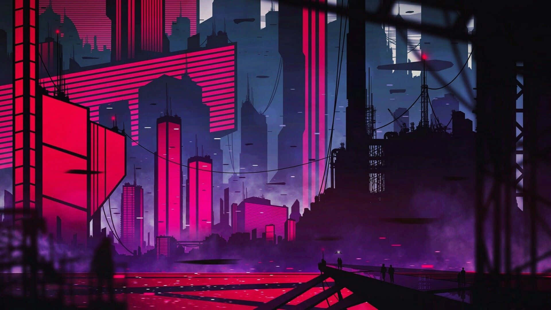 La ciudad de las luces de neón infinitas Fondos de pantalla