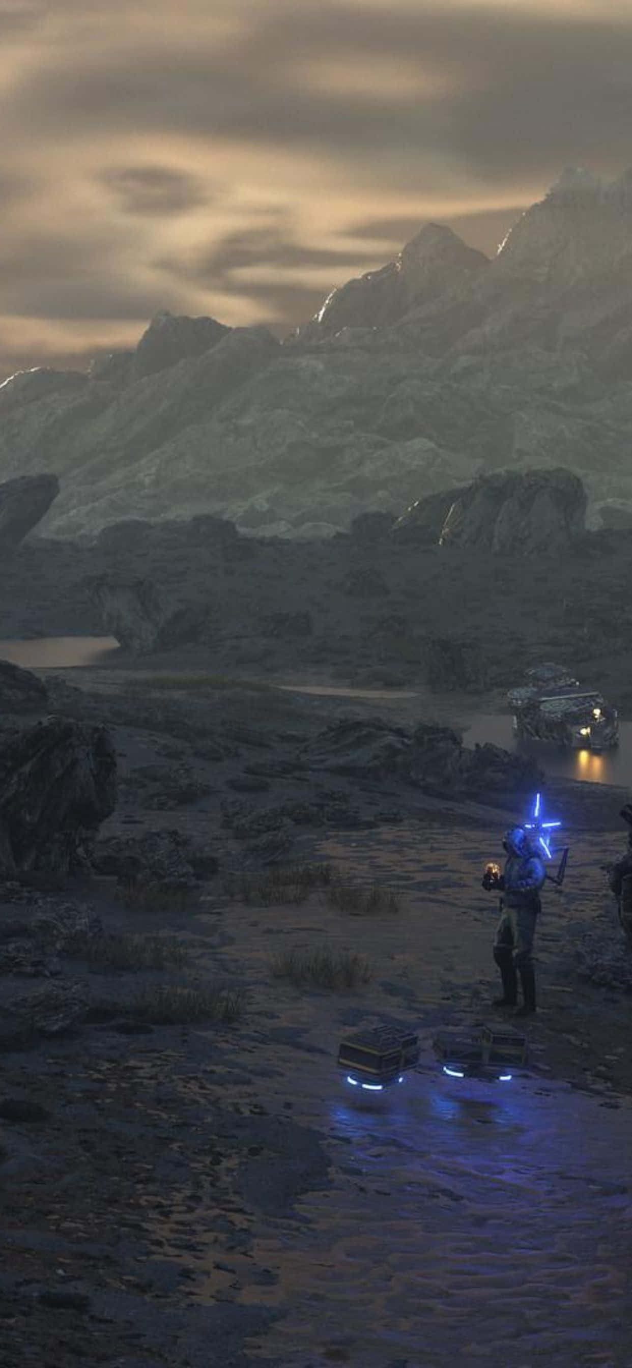La escena notoria del aclamado videojuego: Death Stranding para iPhone XS Max. Fondos de pantalla