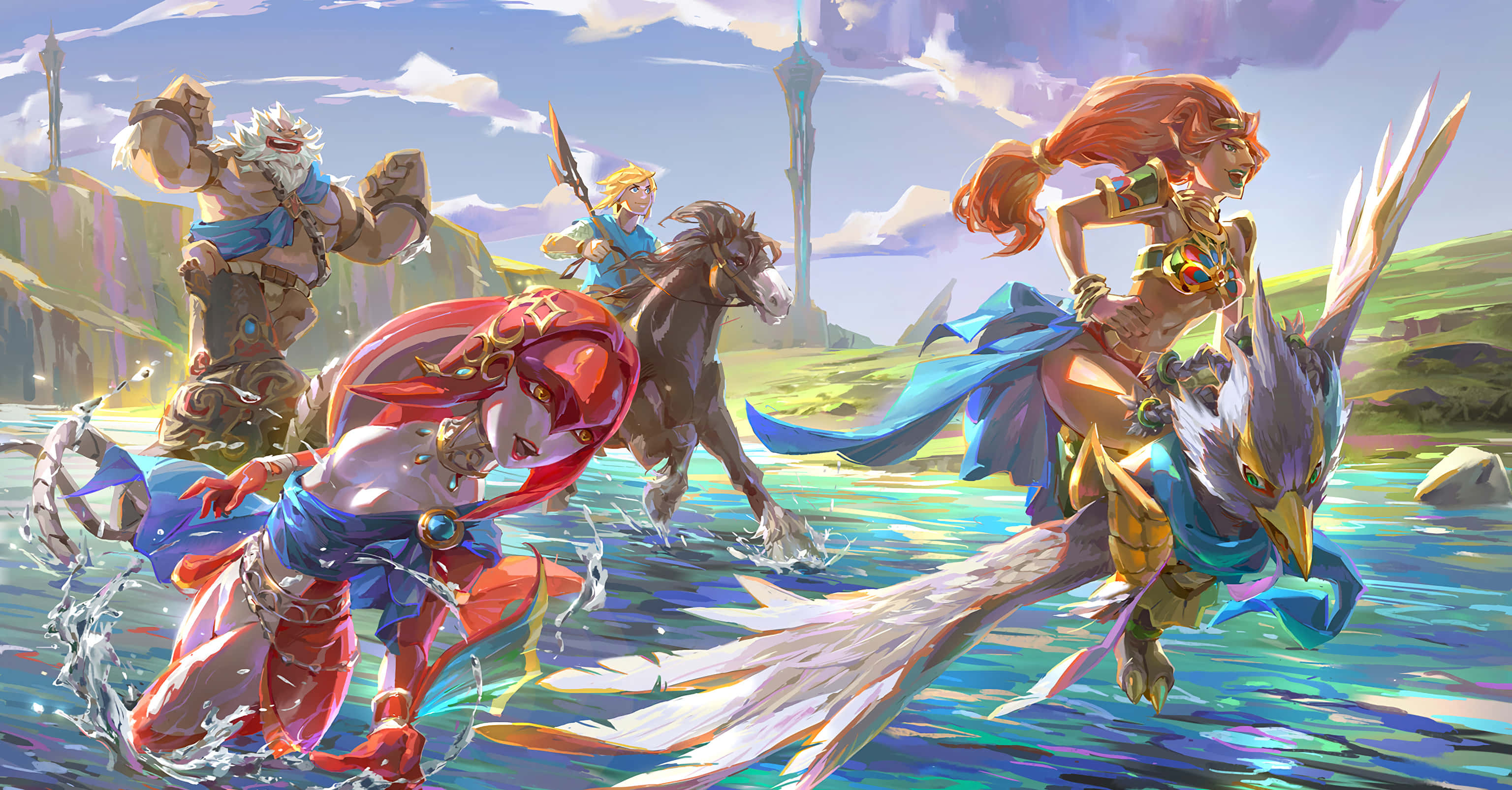 La Espada Maestra te llama a tu épica aventura para salvar la tierra de Hyrule. Fondos de pantalla