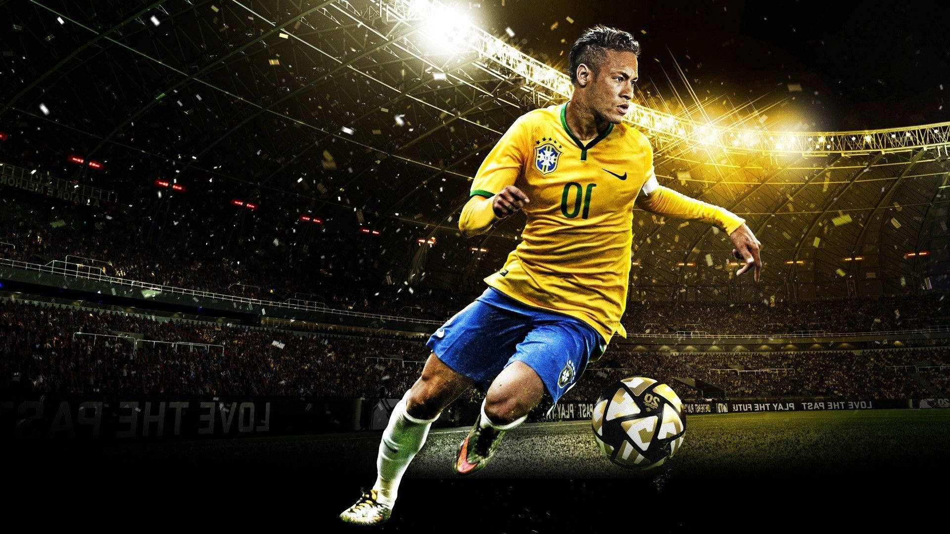 La estrella de Brasil y el Paris Saint-Germain, Neymar, muestra sus increíbles regates Fondos de pantalla