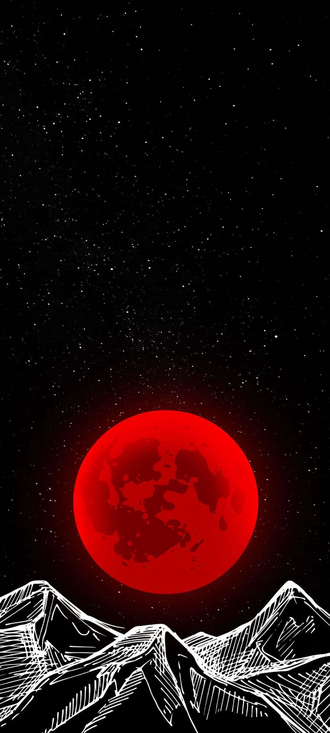 “La majestuosa belleza del cielo nocturno durante una luna de sangre.” Fondos de pantalla