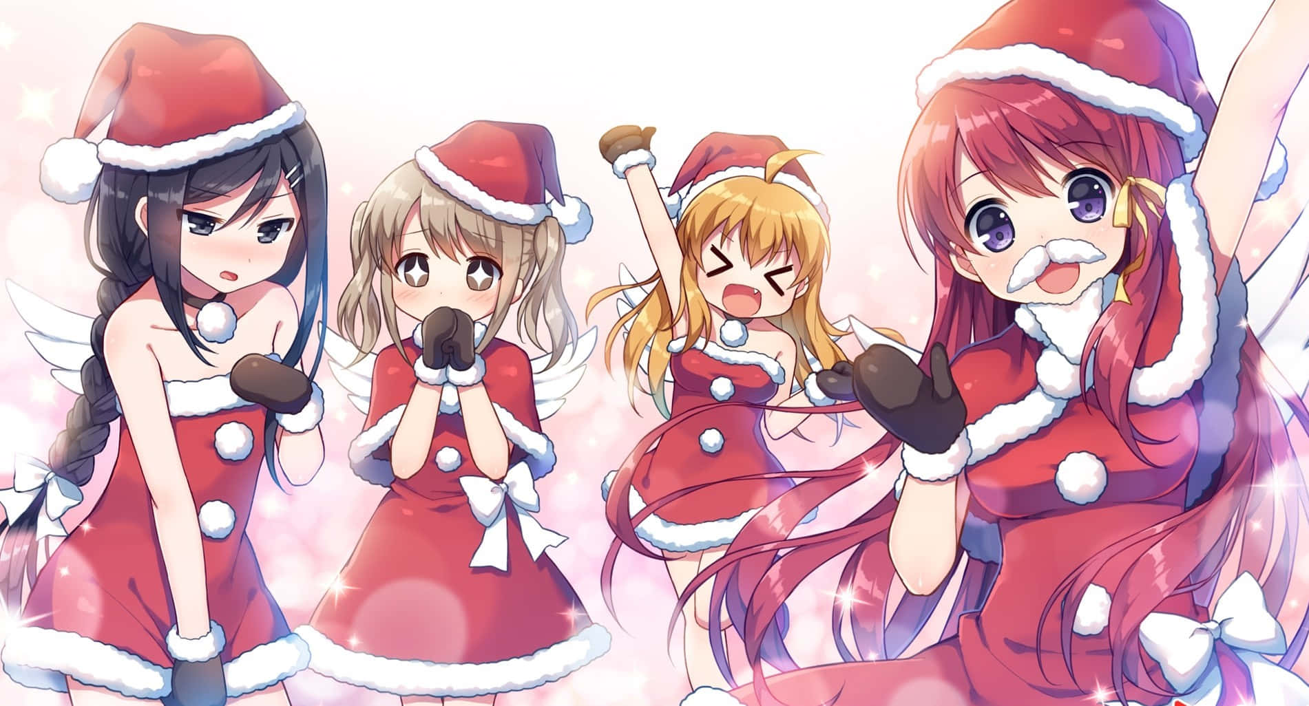 La Navidad llega temprano con este fondo festivo estilo Anime Fondos de pantalla