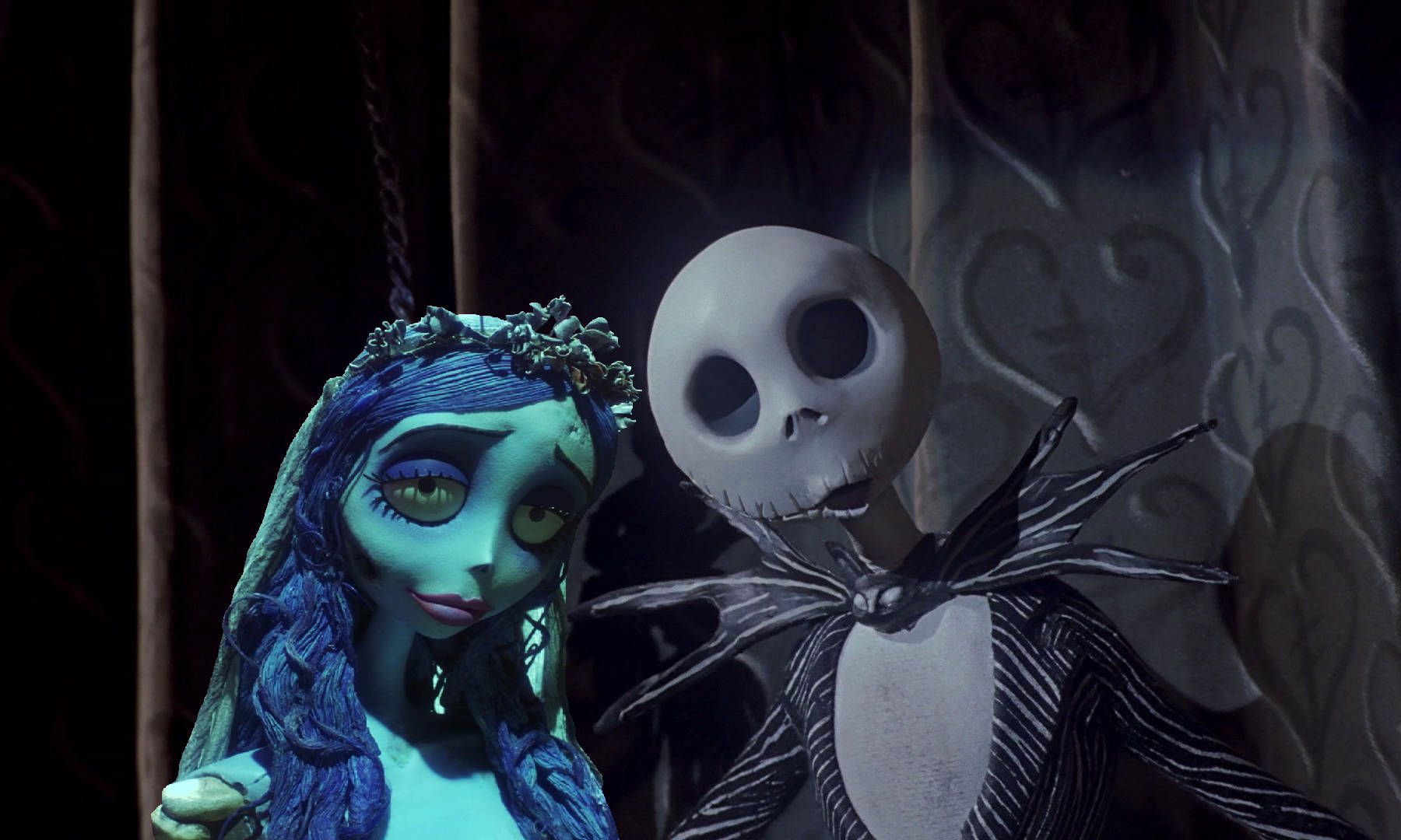 La Novia Cadáver y Jack Skellington Fondos de pantalla