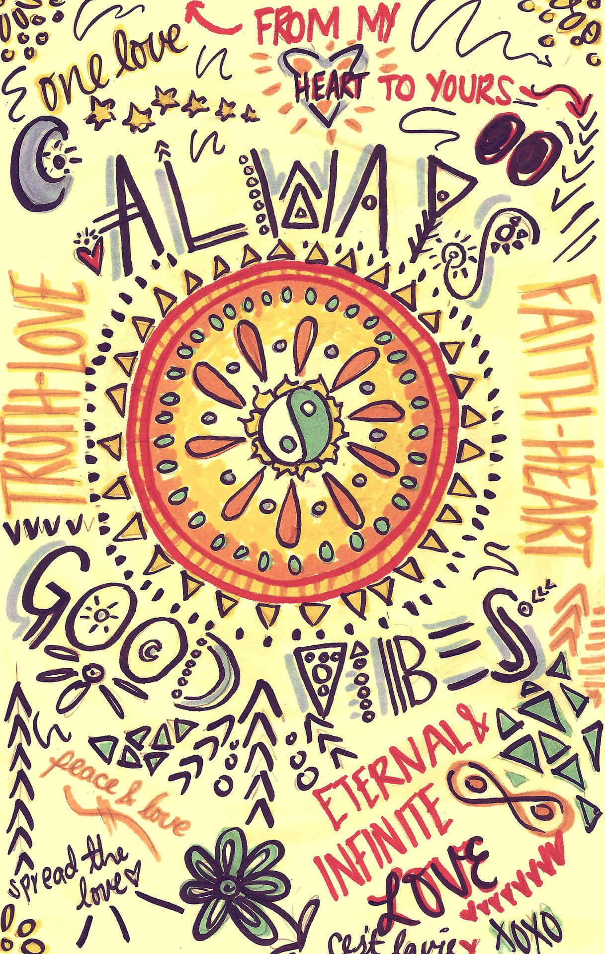 La paz, el amor y la armonía de la era Hippie de los 70. Fondos de pantalla