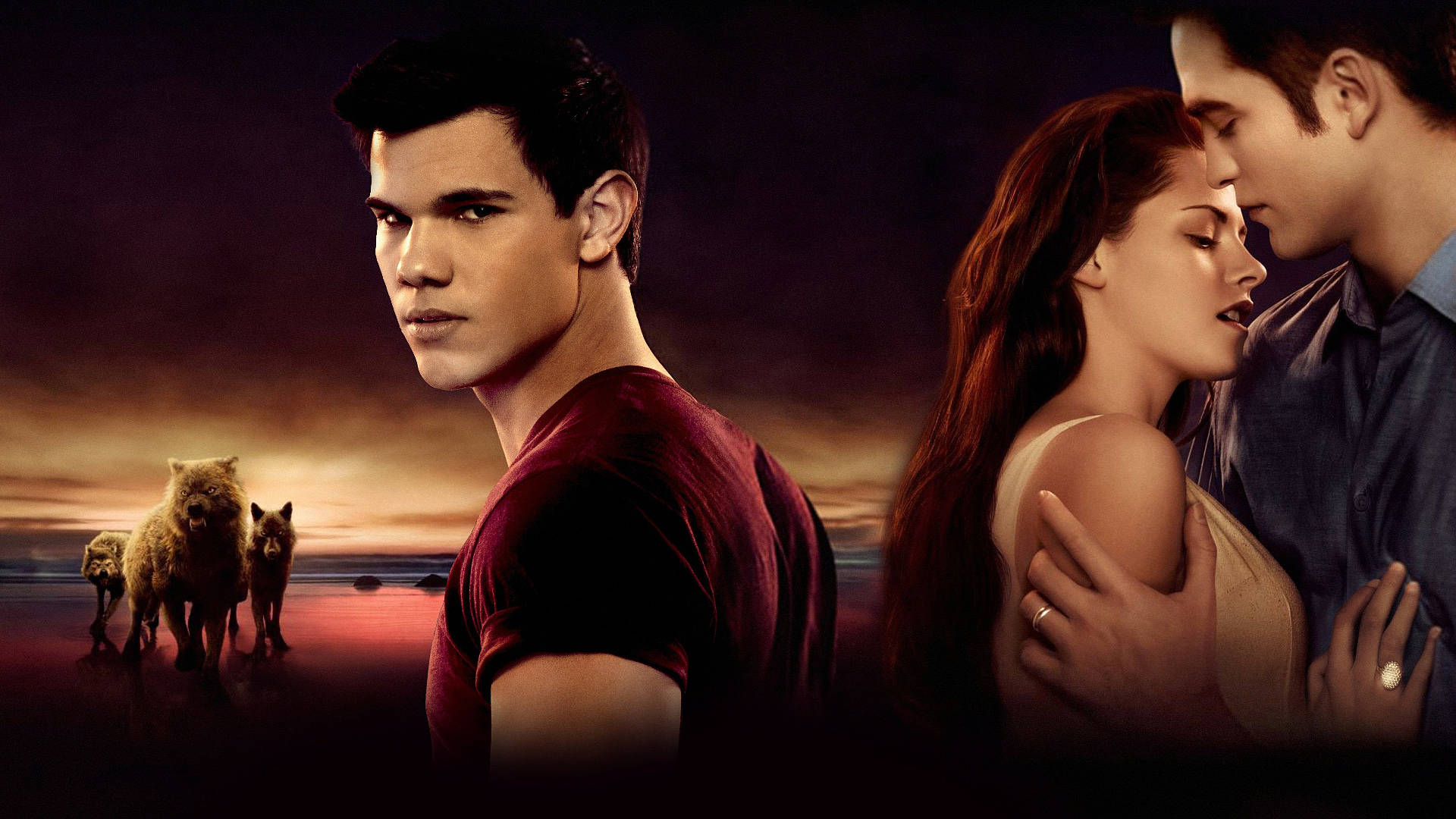 La Saga Crepúsculo: Jacob, Bella y Edward Fondos de pantalla