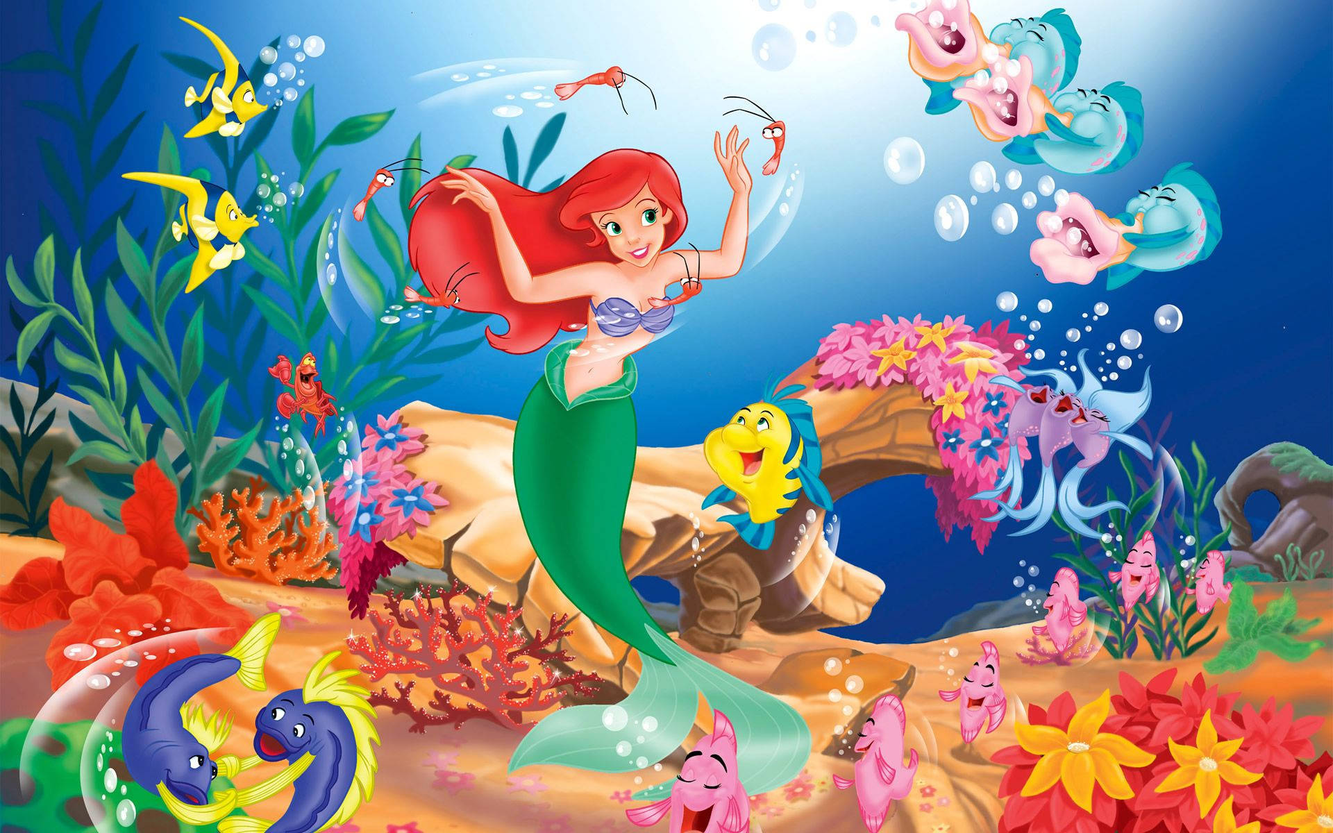 La Sirenita Linda Película de Dibujos Animados Fondos de pantalla