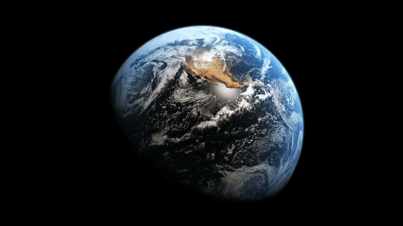 la tierra se muestra en un fondo negro Fondos de pantalla