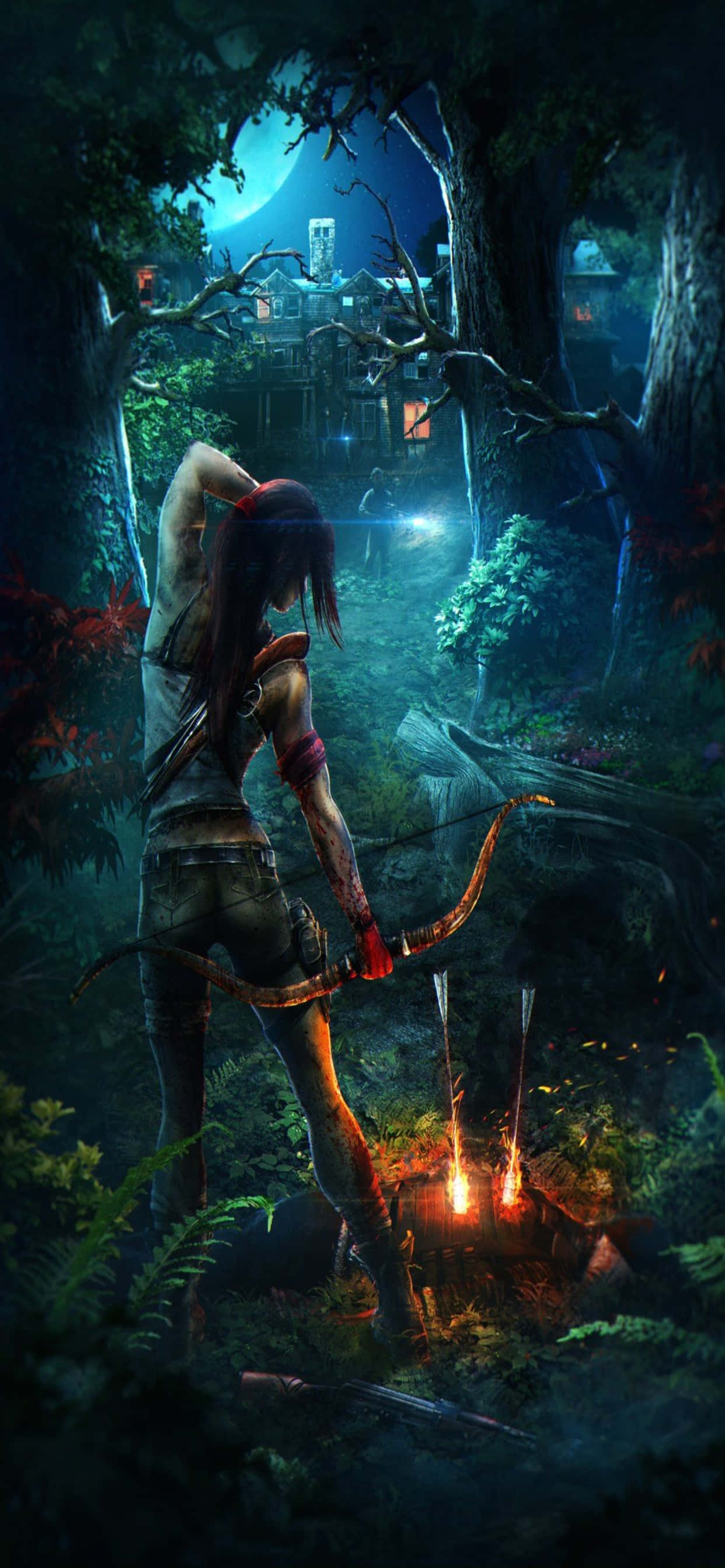 la tumba raider - una mujer en un bosque Fondos de pantalla