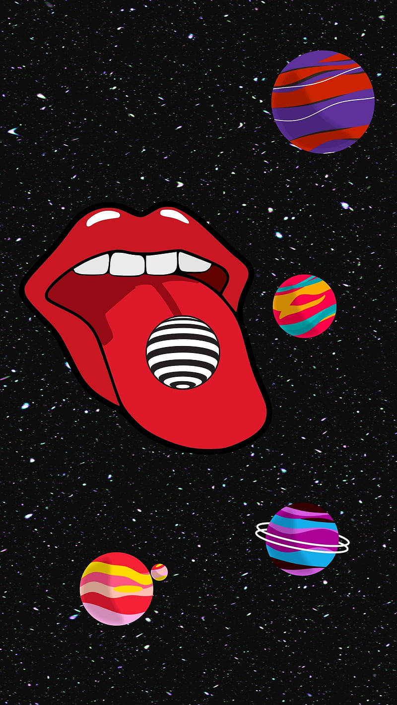 Labios Galaxia Estética Psicodélica Fondos de pantalla