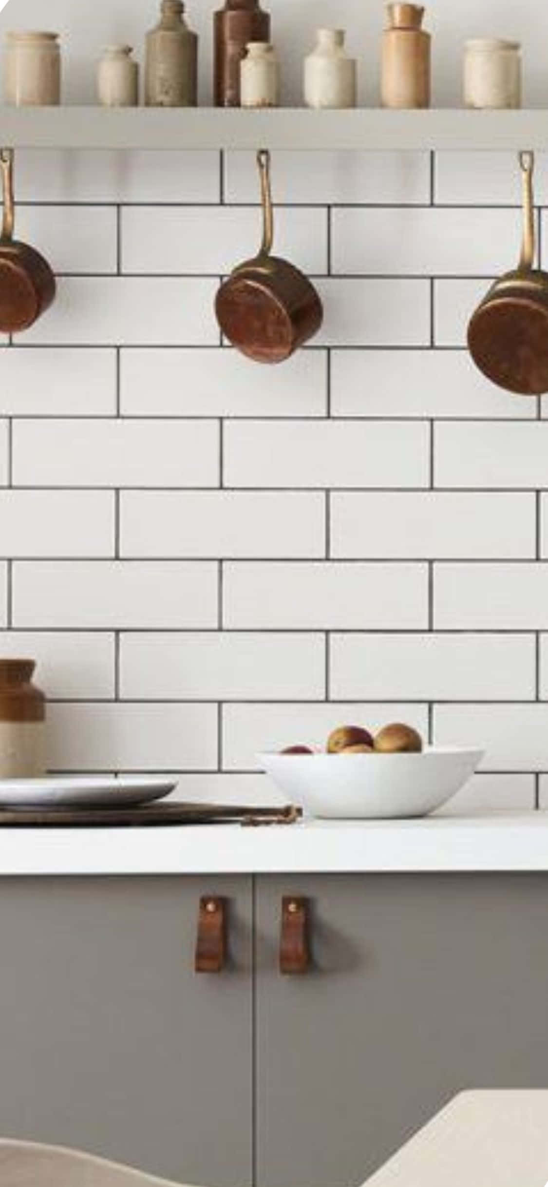 Ladrillos de Azulejo Fondo de Cocina iPhone X Fondos de pantalla