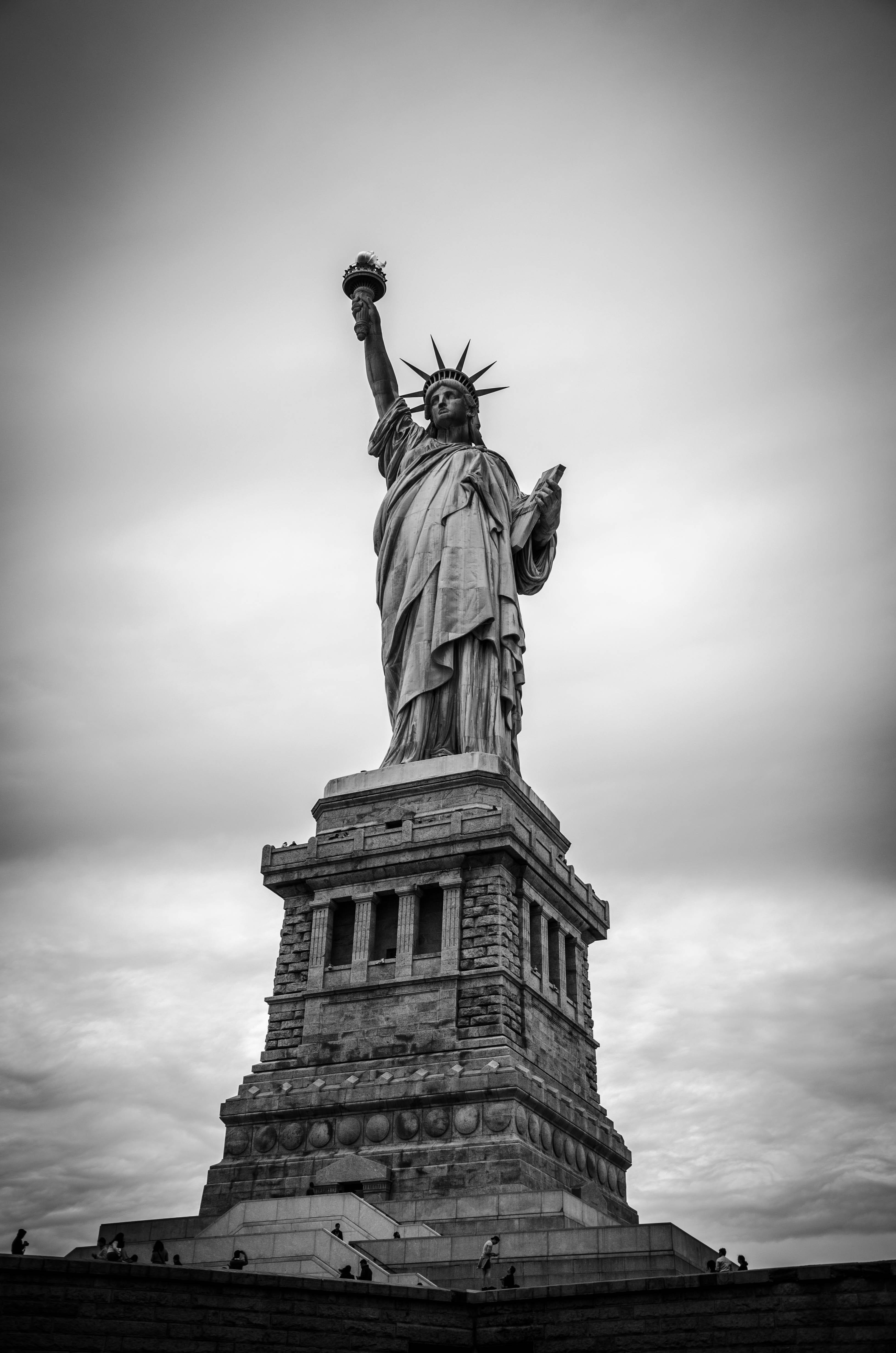 Lady Libertad Nueva York Blanco y Negro Fondos de pantalla