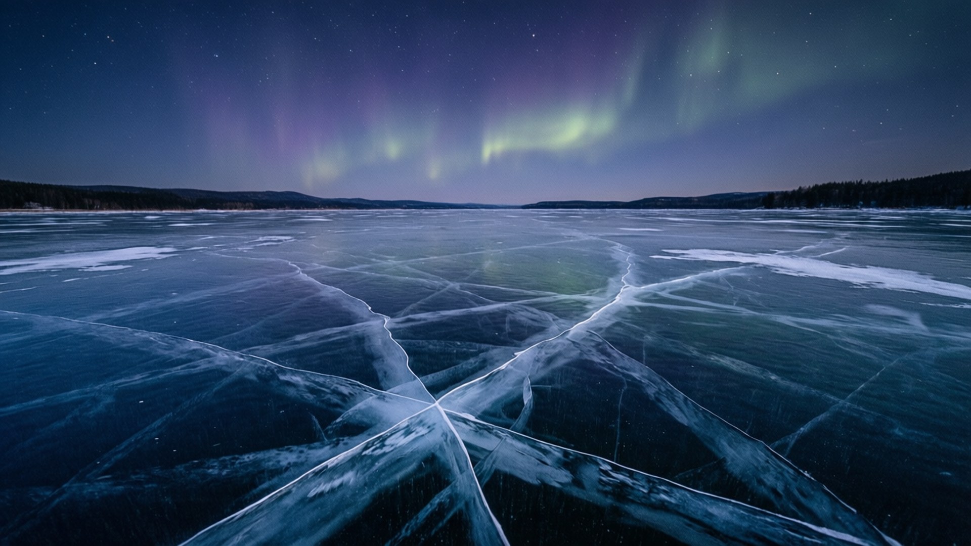 Lago Congelado Aurora Fondos de pantalla