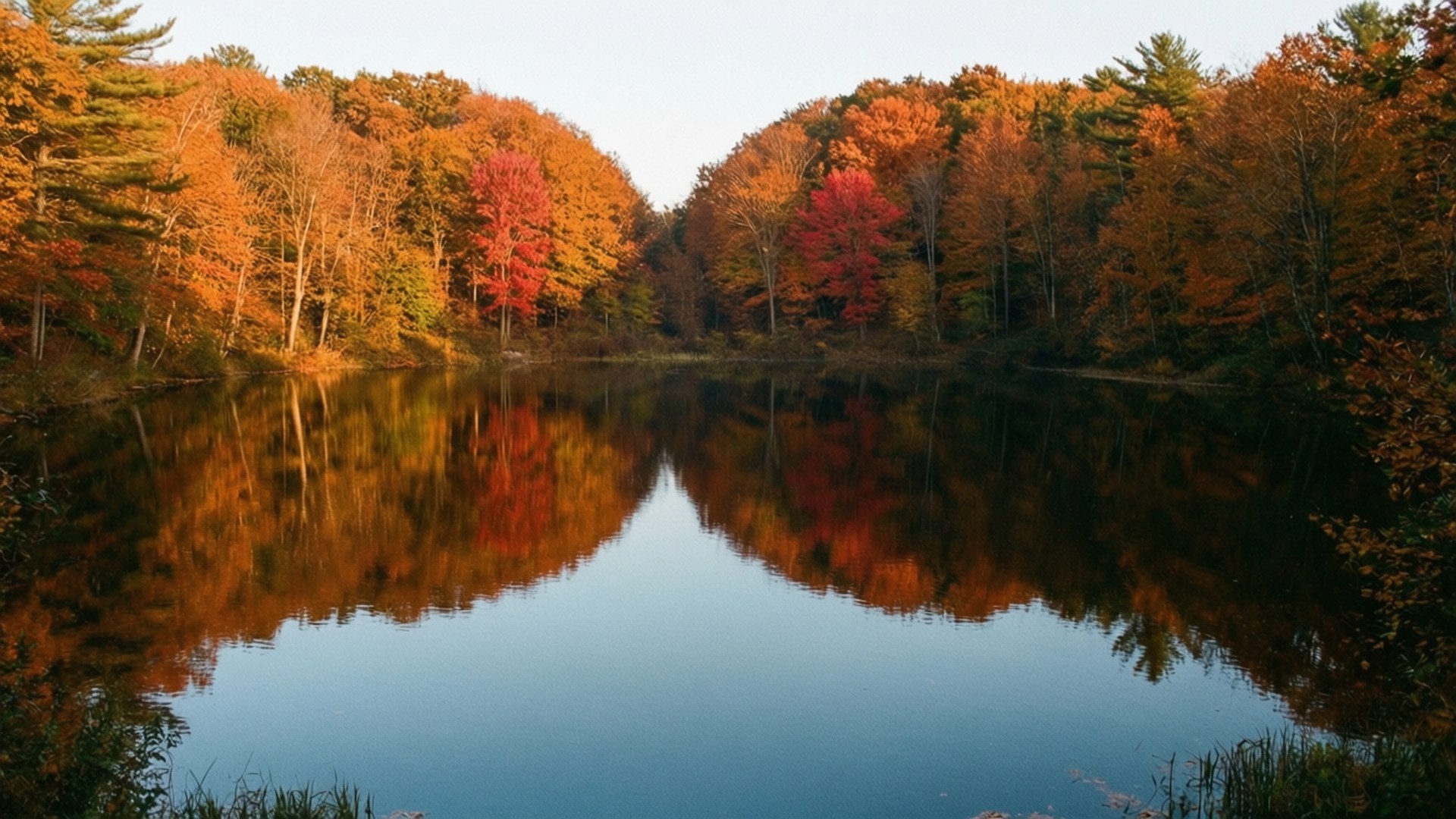 Lago Corazón en Otoño Fondos de pantalla