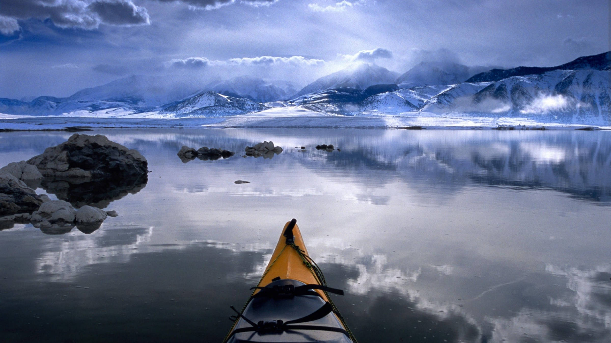 Lago de California en Invierno Frío Fondos de pantalla