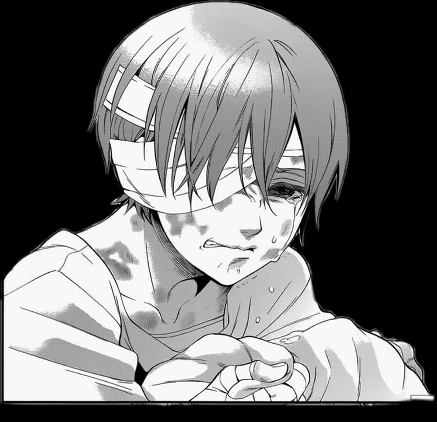 Lágrimas y vendajes de personaje de manga Fondos de pantalla