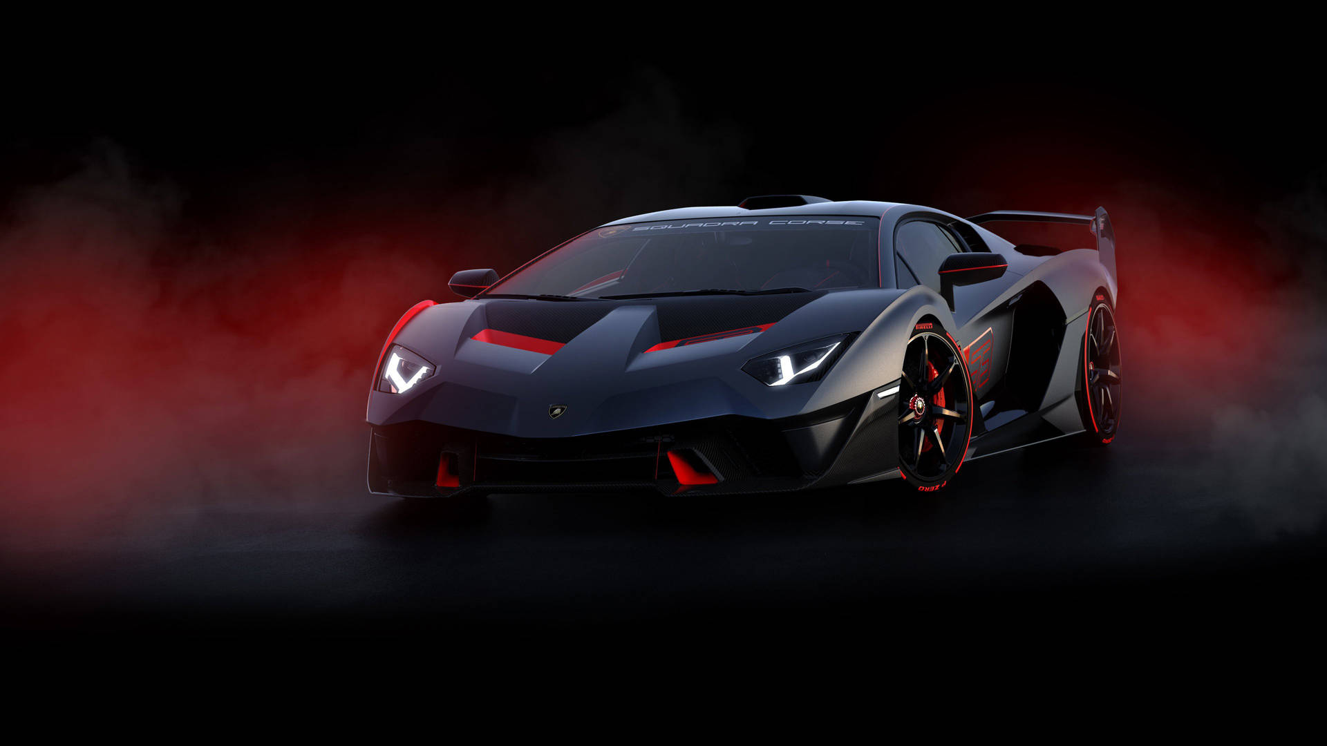 Fondo de pantalla Lamborghini 4k negro mate