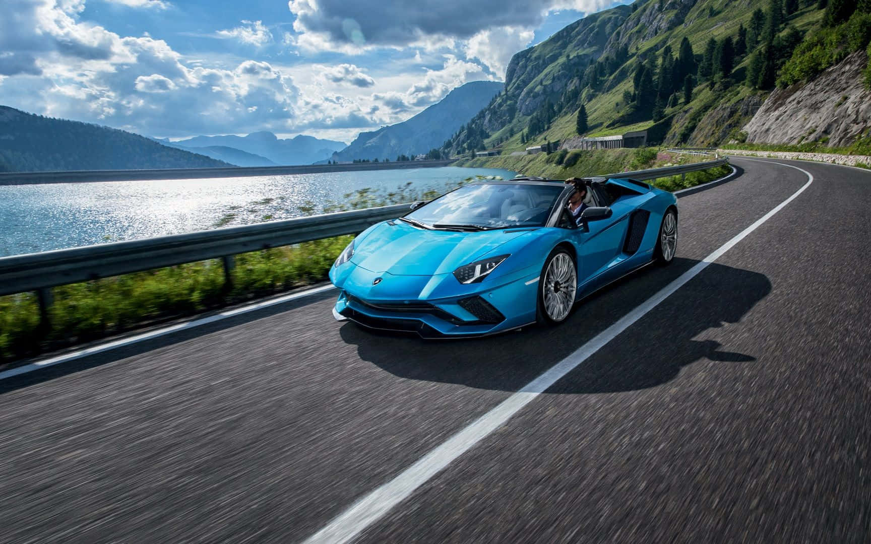 Lamborghini Aventador deportivo azul claro Fondos de pantalla