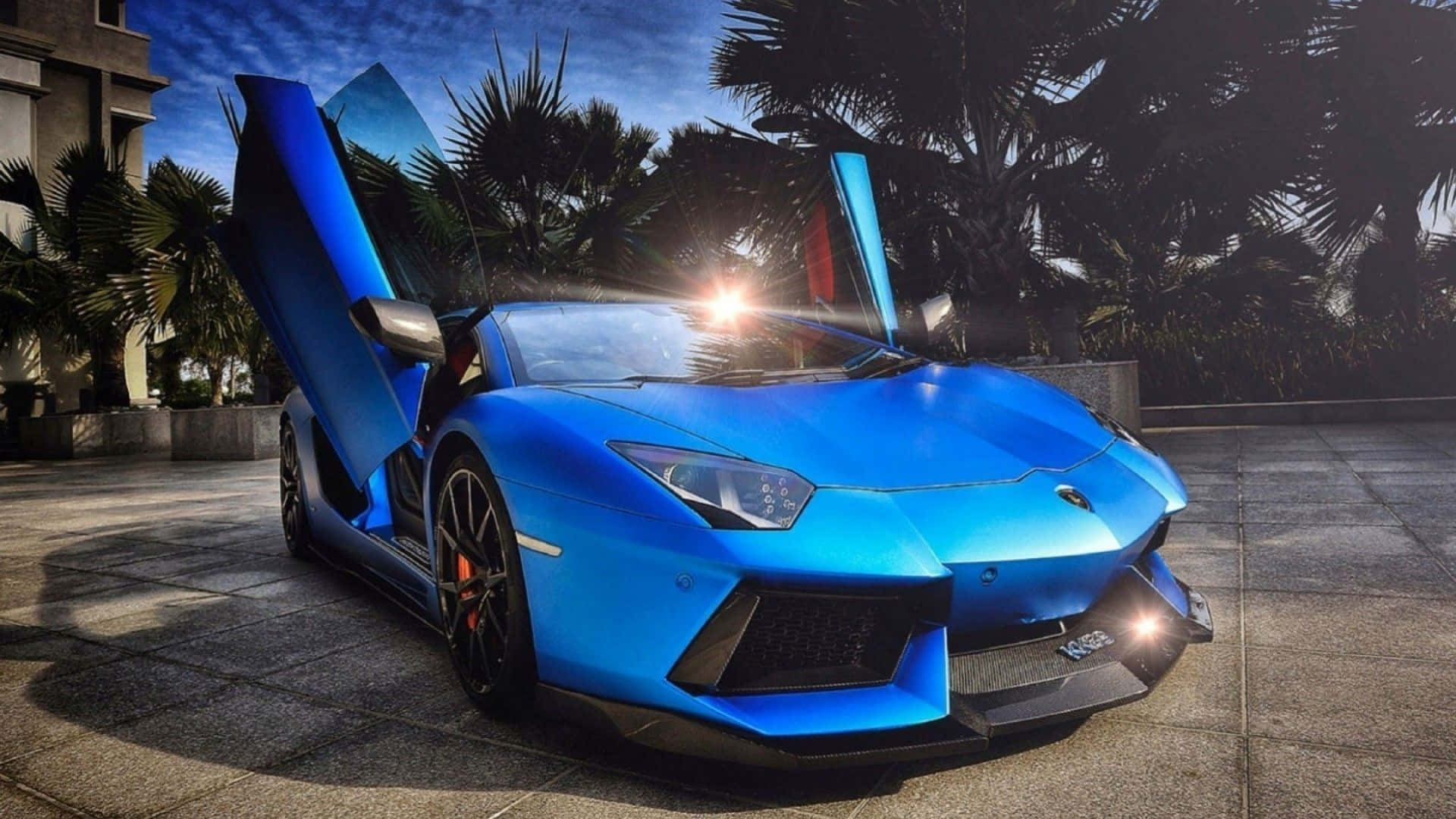Lamborghini Aventador Azul Exterior Genial Fondos de pantalla