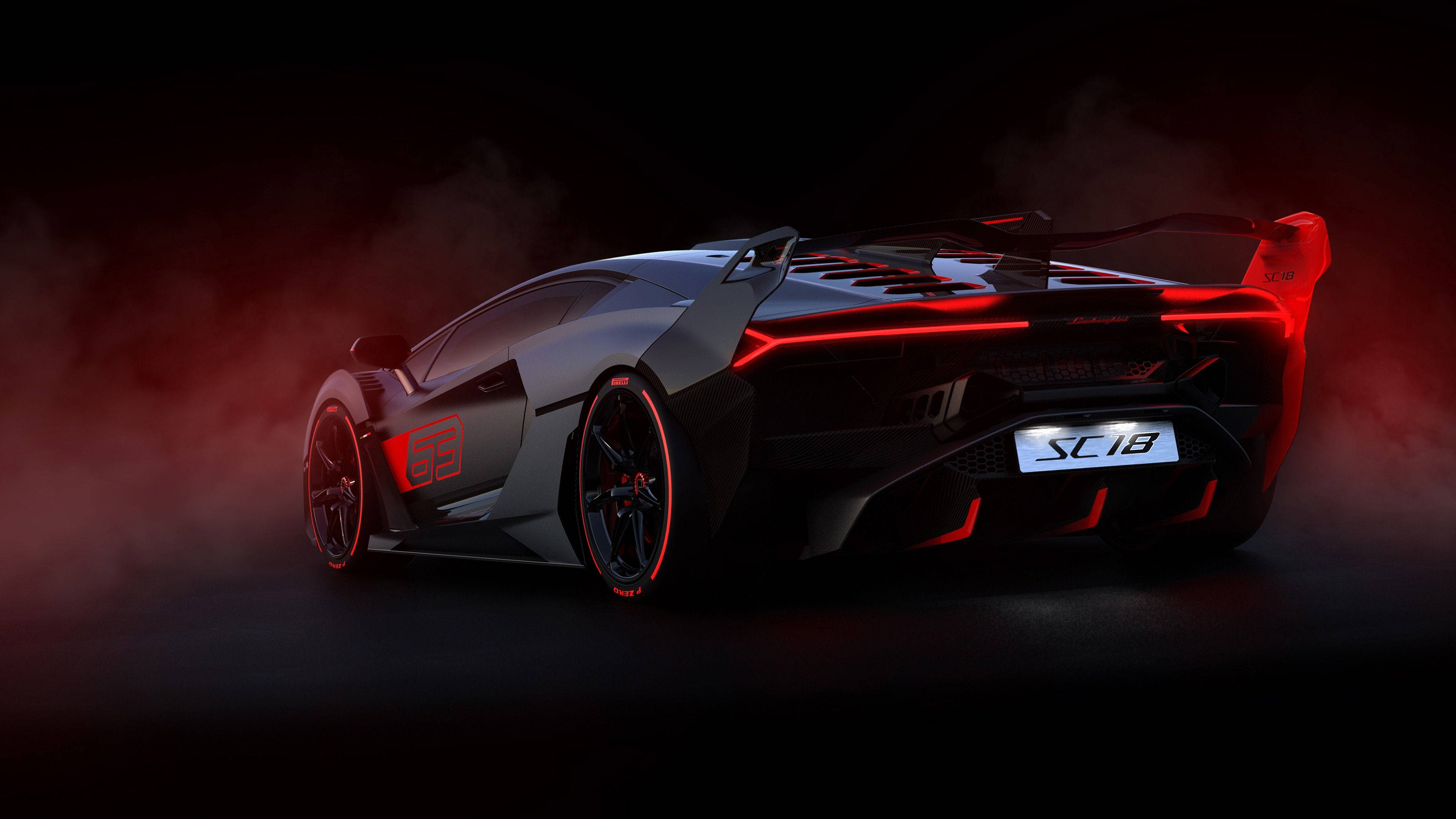 Lamborghini Aventador Rojo 4K Estético Fondos de pantalla
