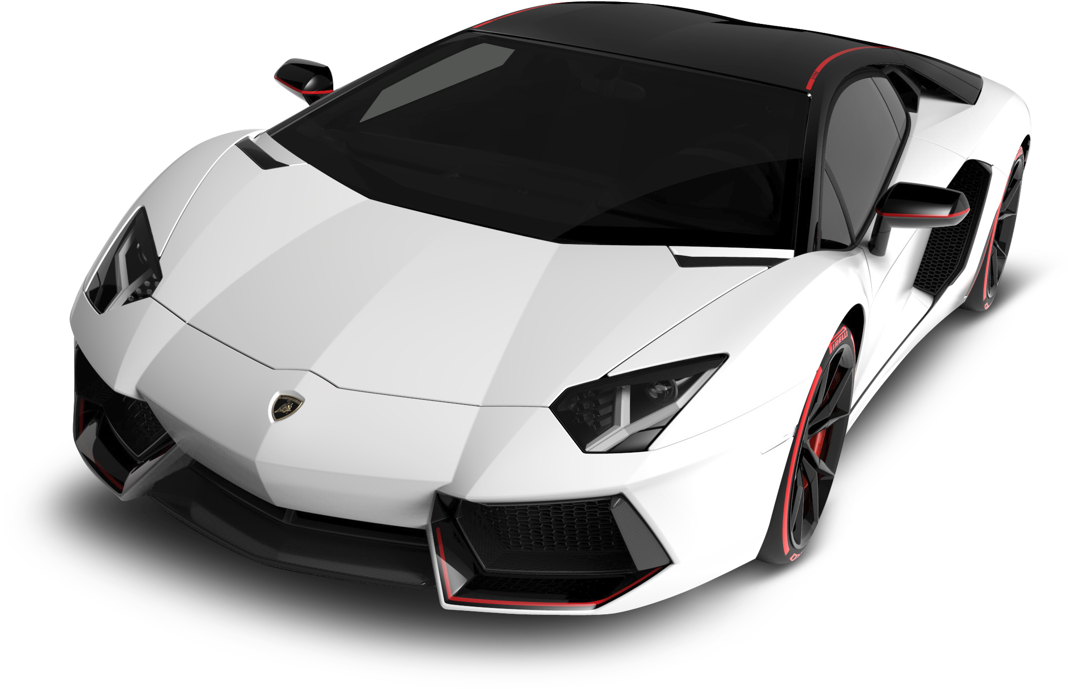 Lamborghini Aventador S V J blanco en vista angular Fondos de pantalla