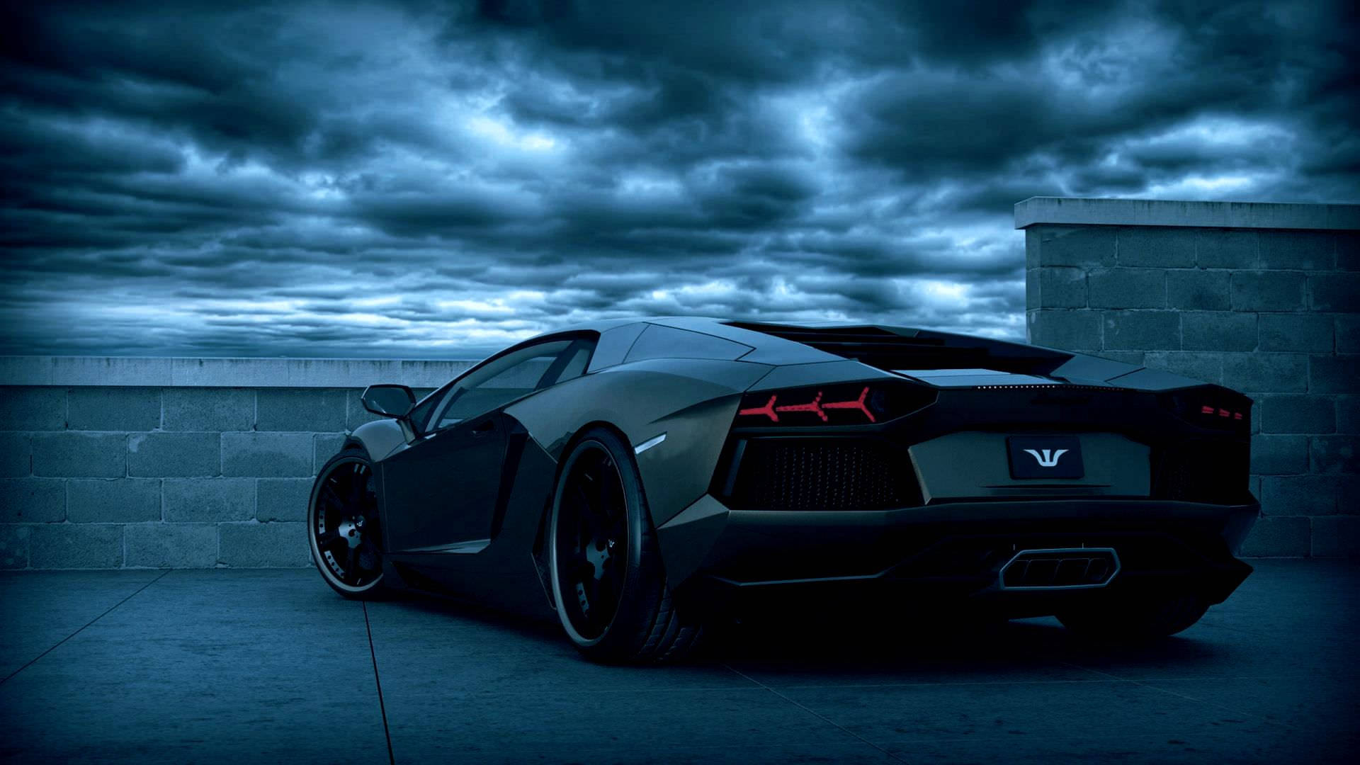 Lamborghini negro azul oscuro Fondos de pantalla