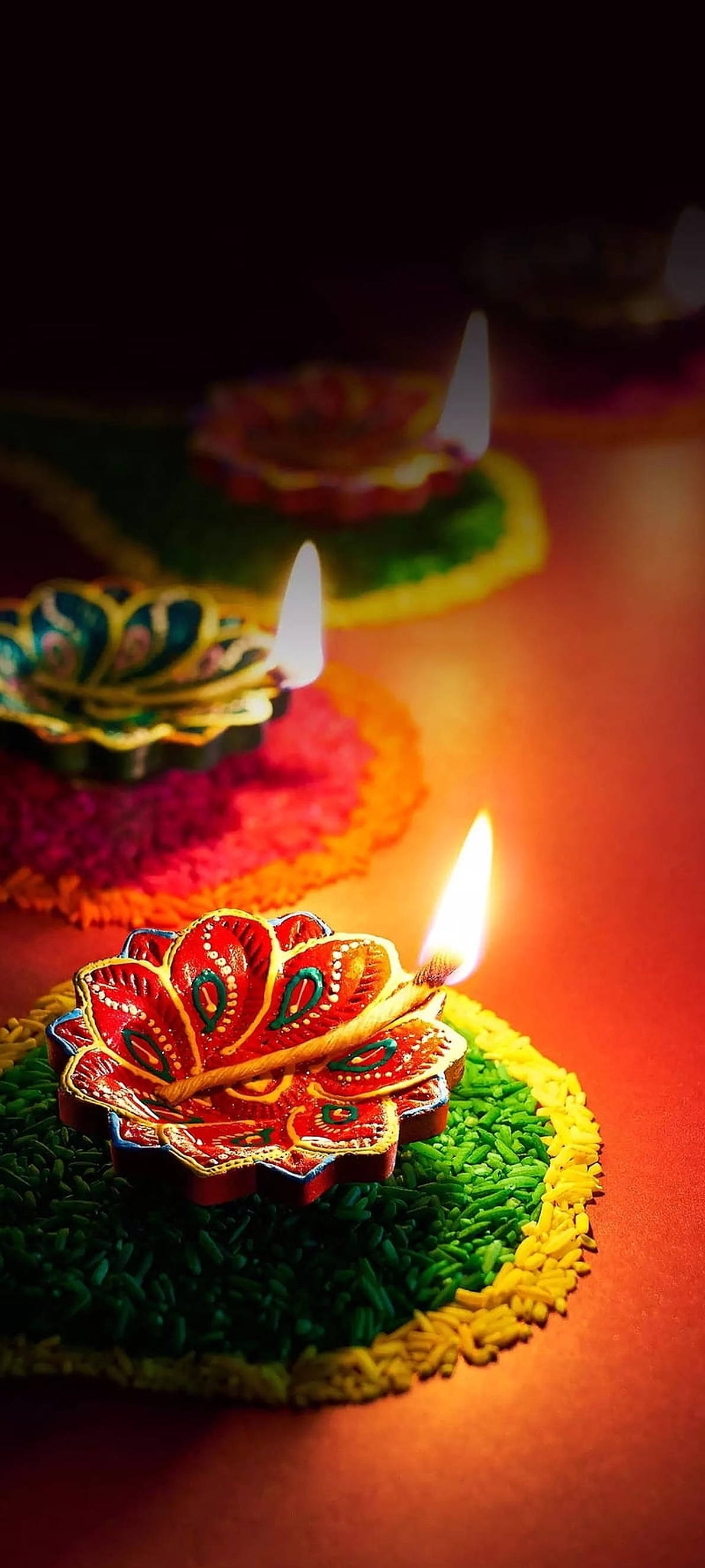 Lámparas de aceite de Diwali Fondos de pantalla