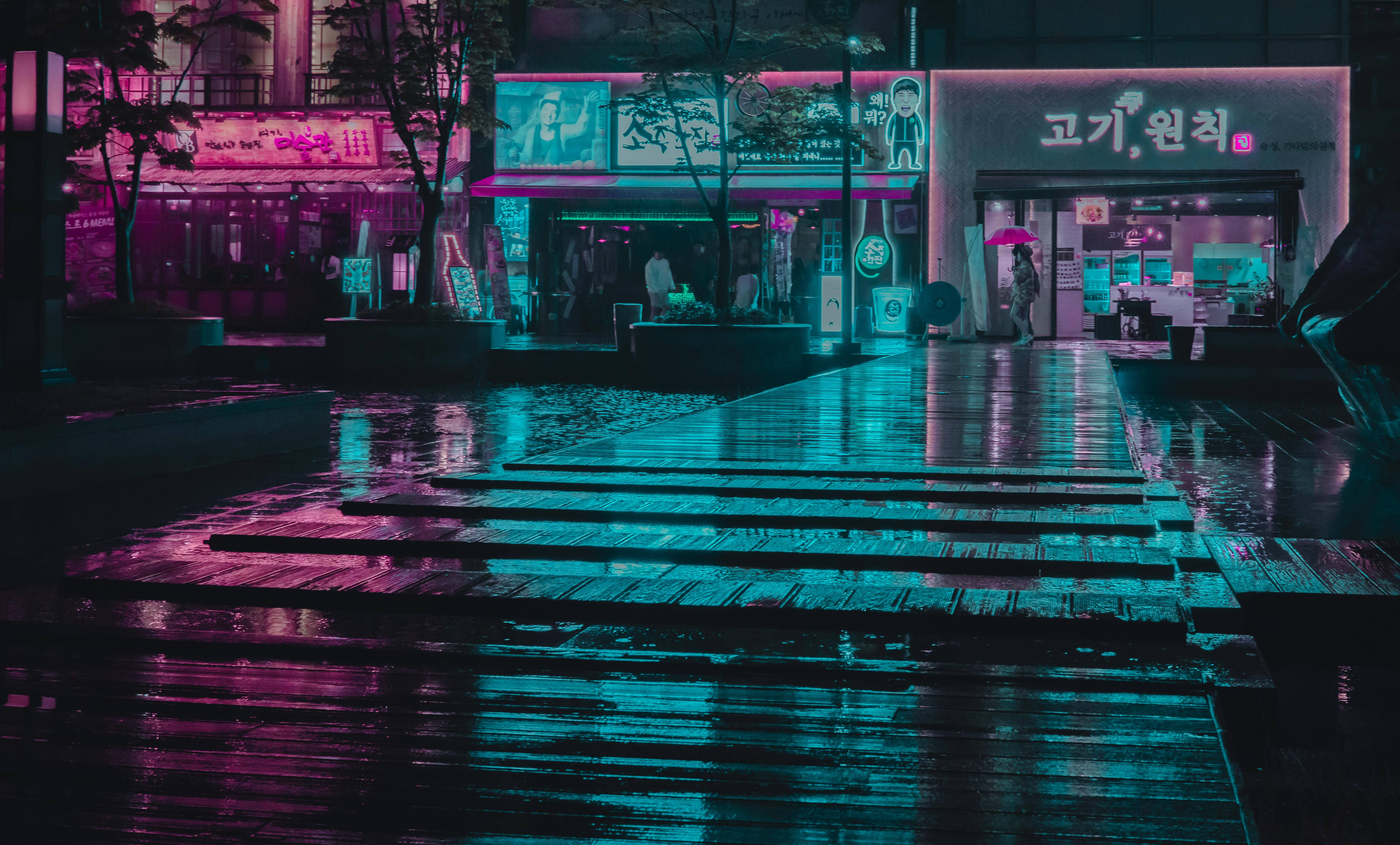 Laptop Estética Tumblr Pueblo Coreano Púrpura Fondos de pantalla