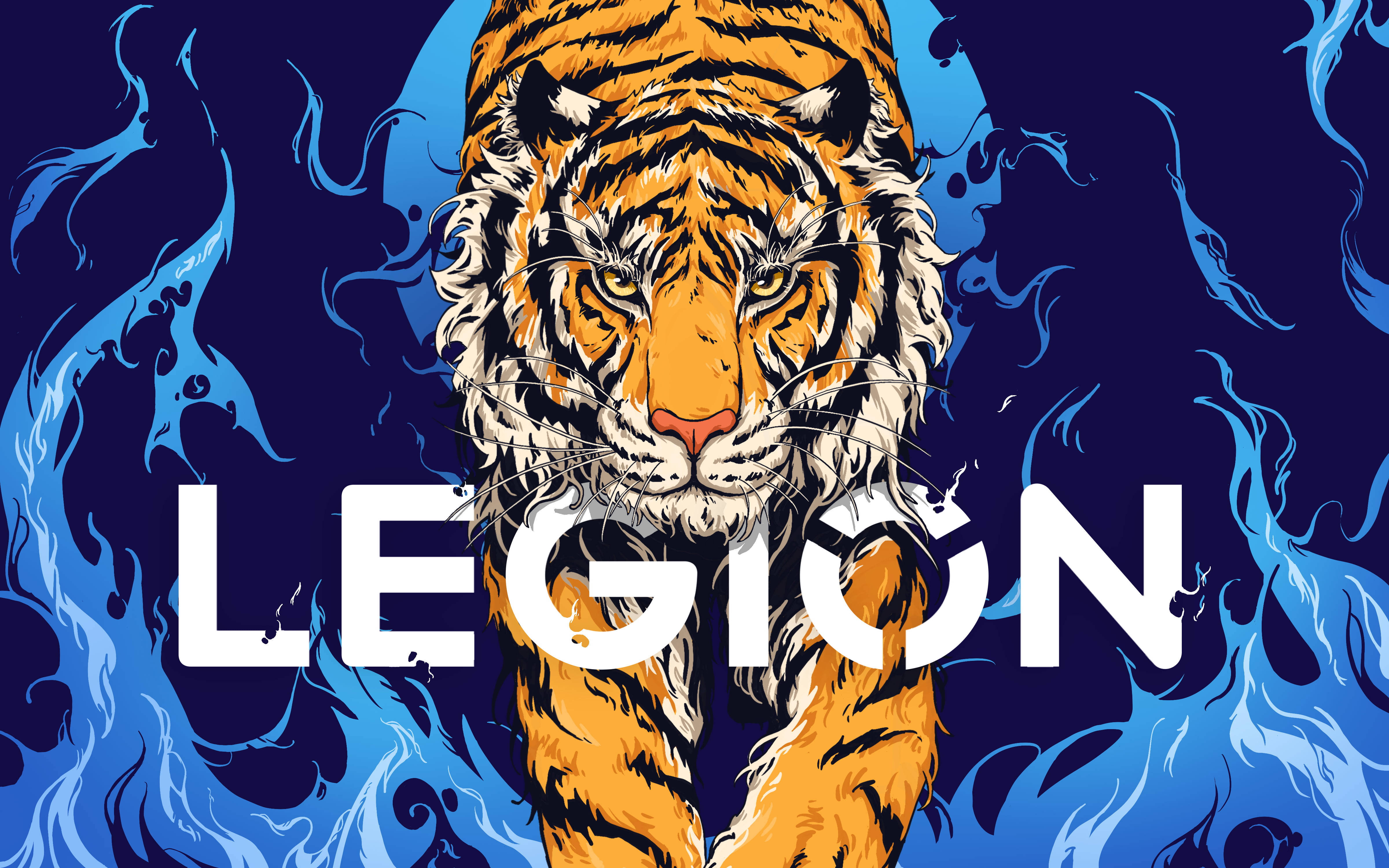 Laptop Gamer Lenovo Legion con Tigre Fondos de pantalla