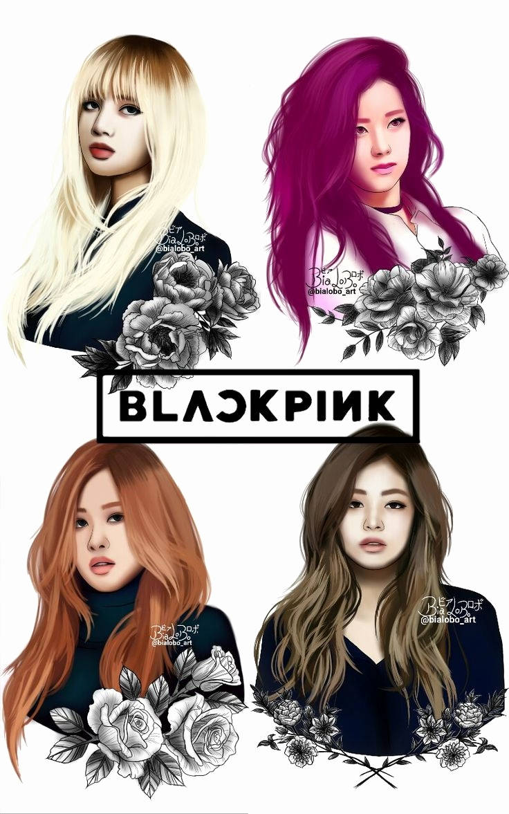 Las integrantes de Blackpink muestran un impresionante fanart floral Fondos de pantalla
