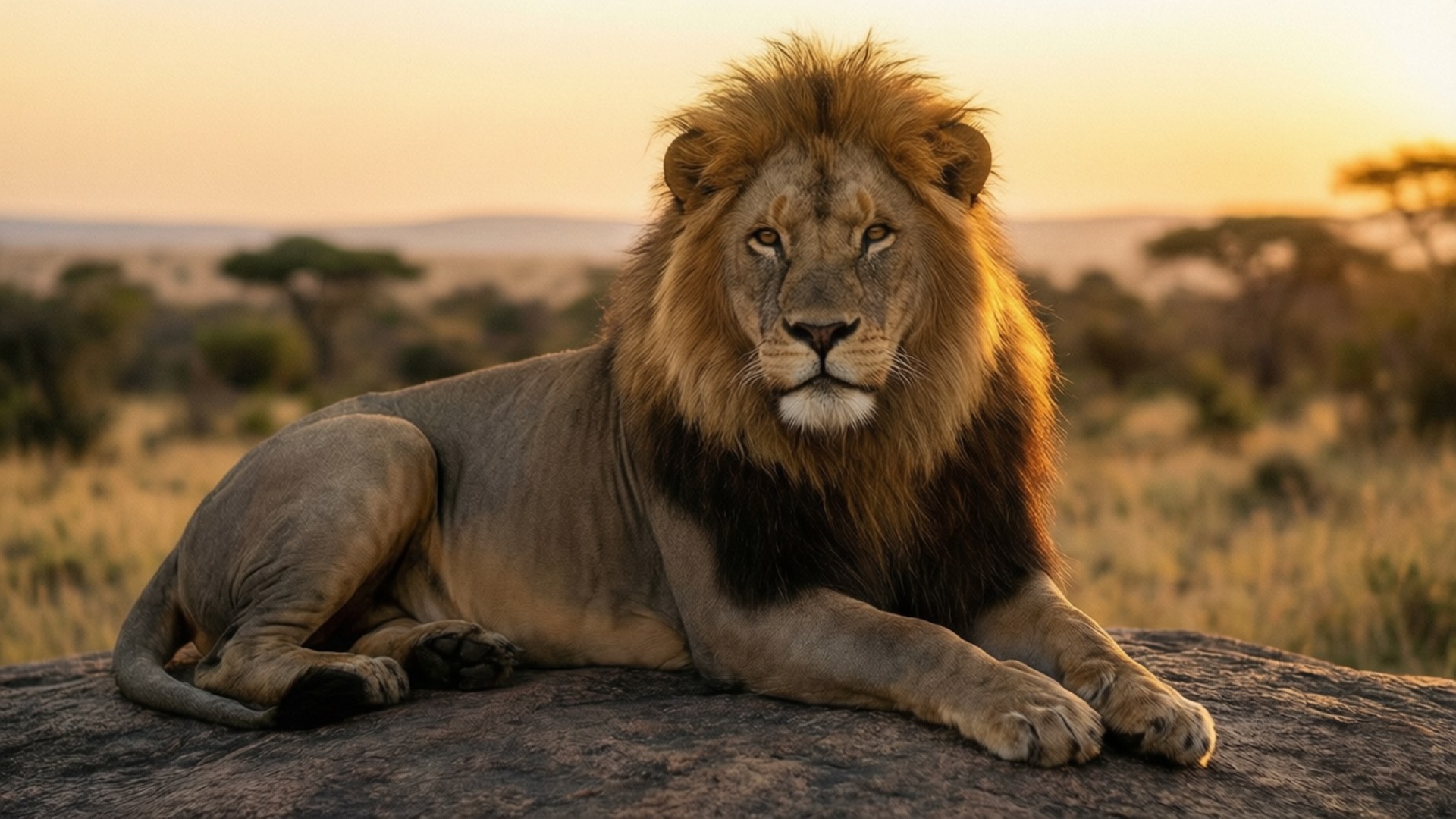 León al atardecer Fondos de pantalla