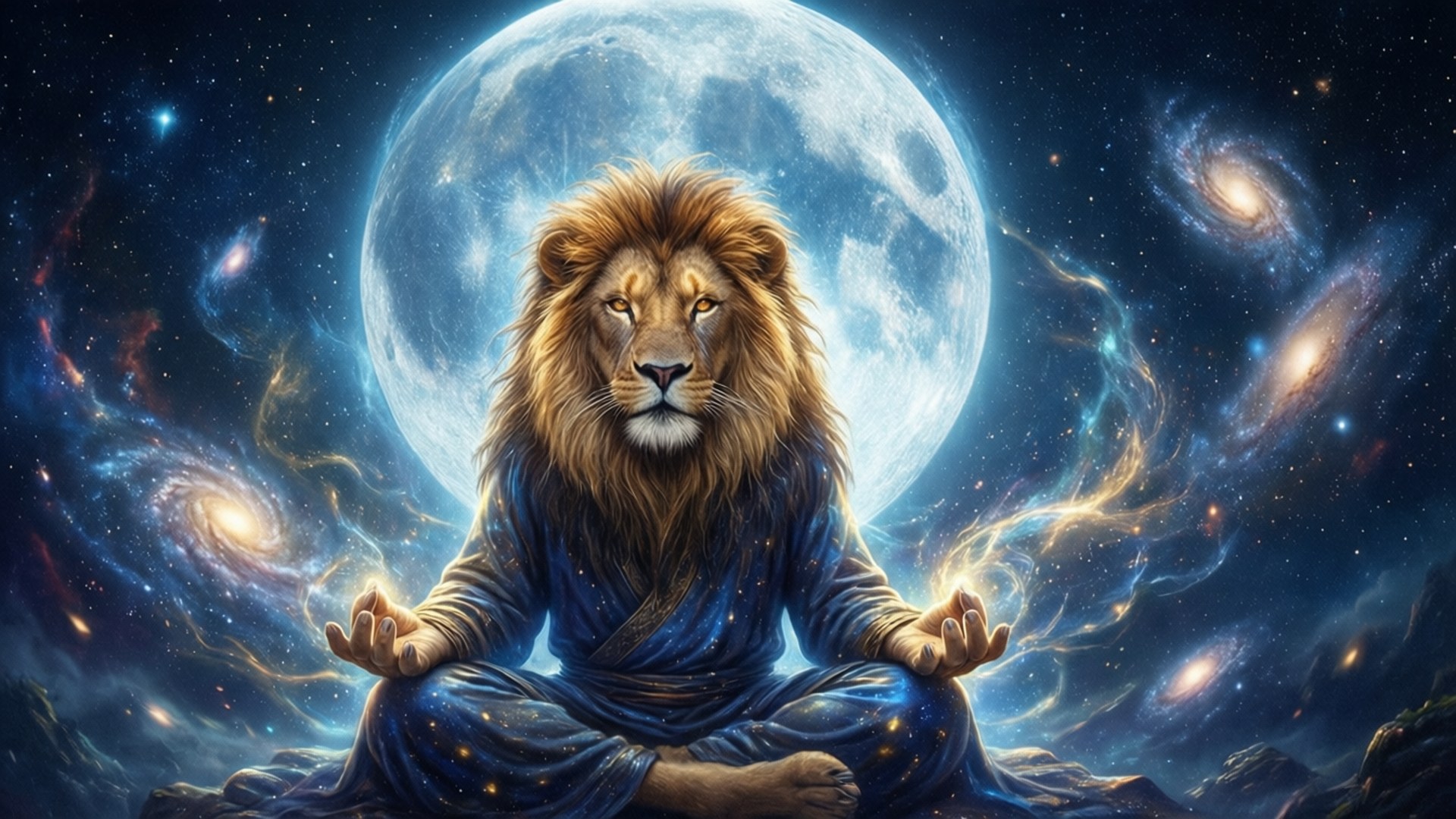 León Cósmico Meditando Fondos de pantalla