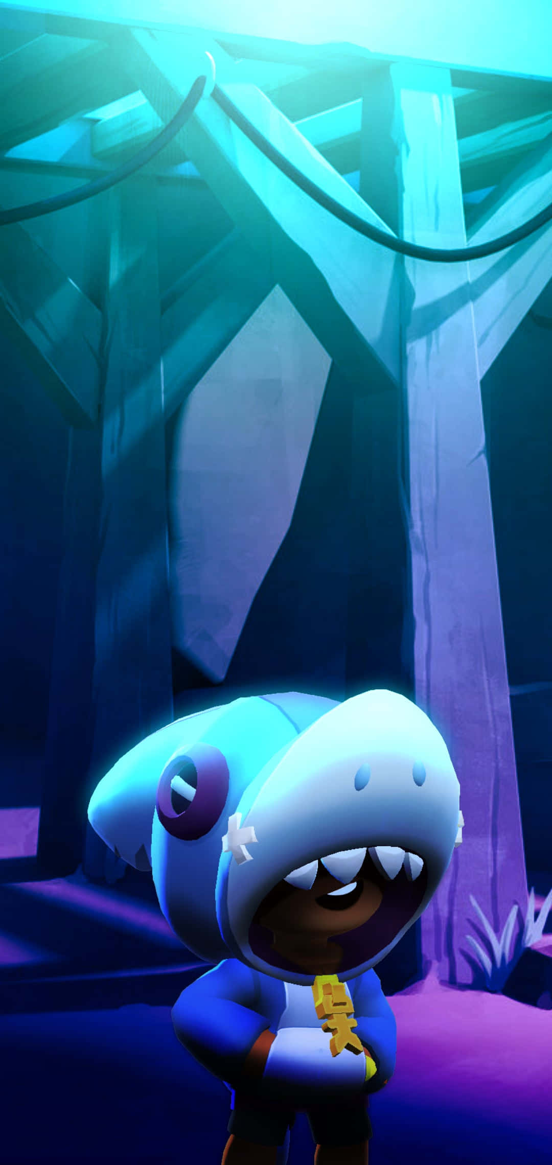 Leon de Brawl Stars en una noche oscura Fondos de pantalla