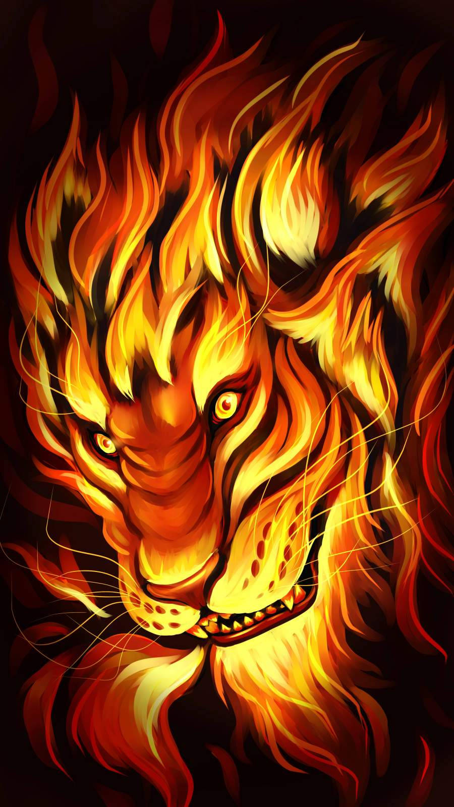 León de Fuego Enfurecido Fondos de pantalla