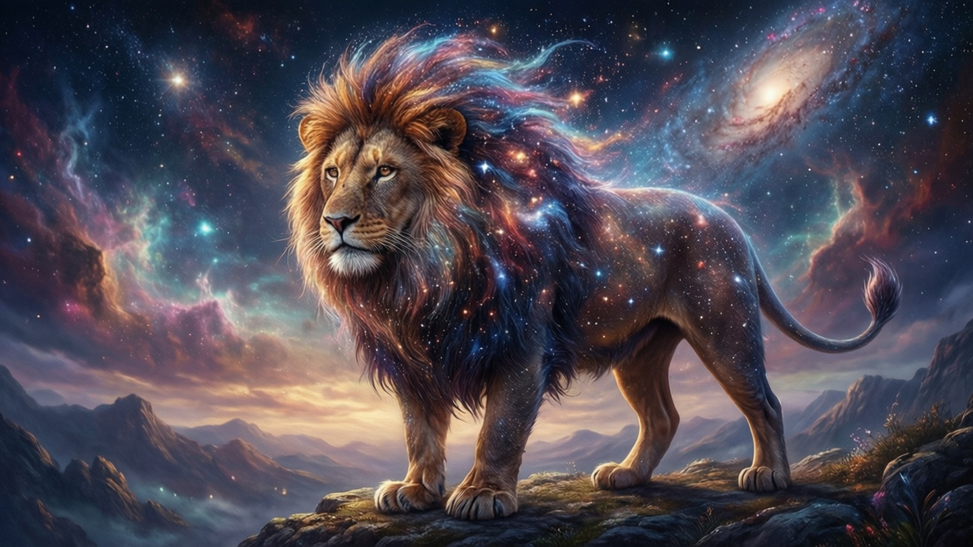 León del Acantilado Cósmico Fondos de pantalla