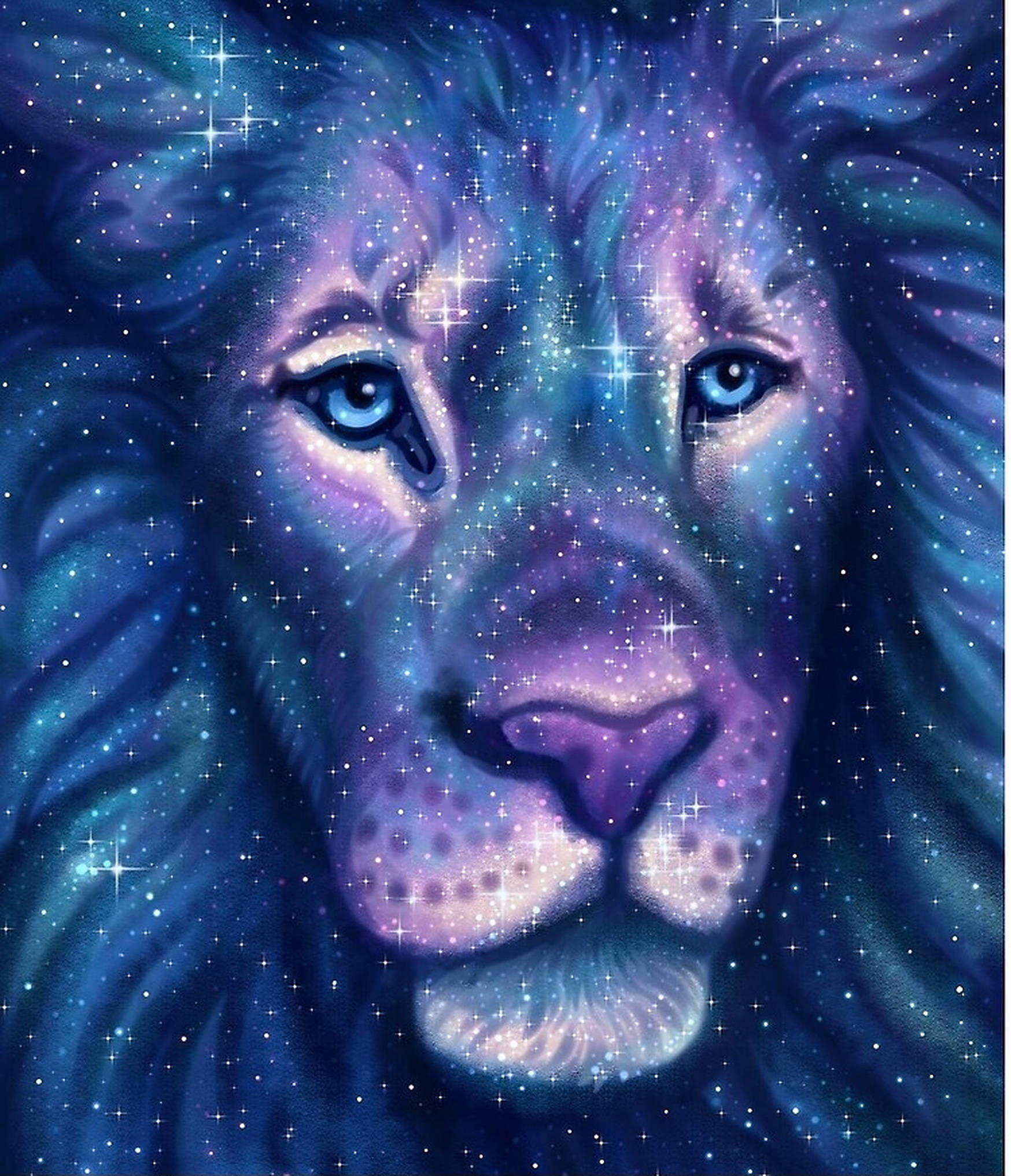 León Galáctico Majestuoso Rugiendo en el Infinito del Universo Fondos de pantalla