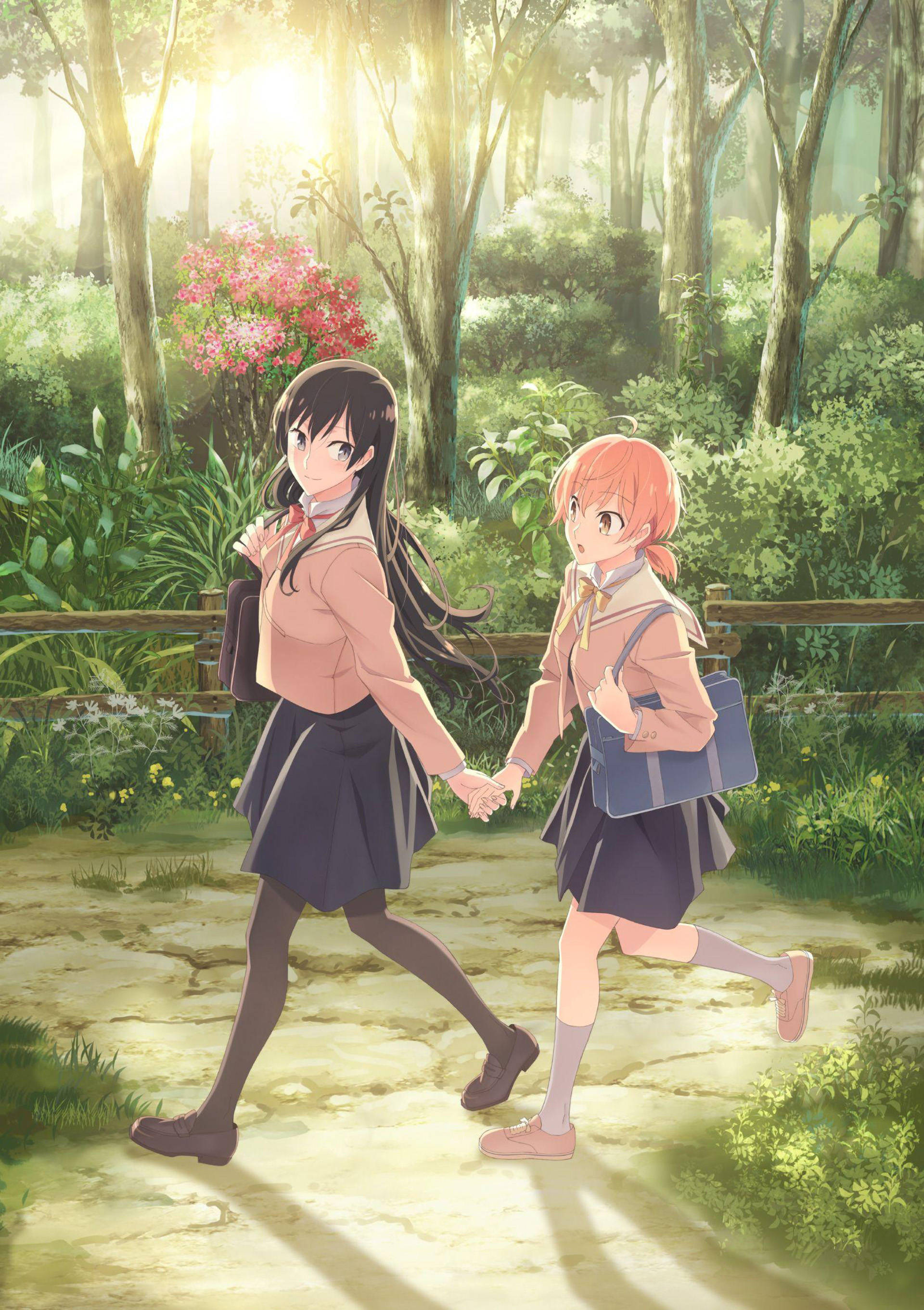 Lesbianas anime en el bosque Fondos de pantalla