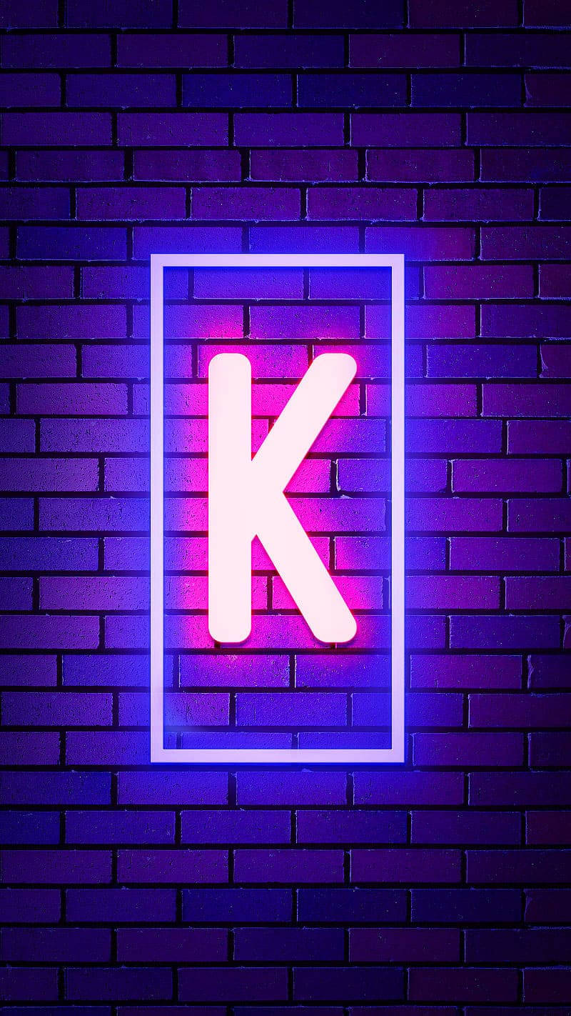 Letra K de neón brillante Fondos de pantalla