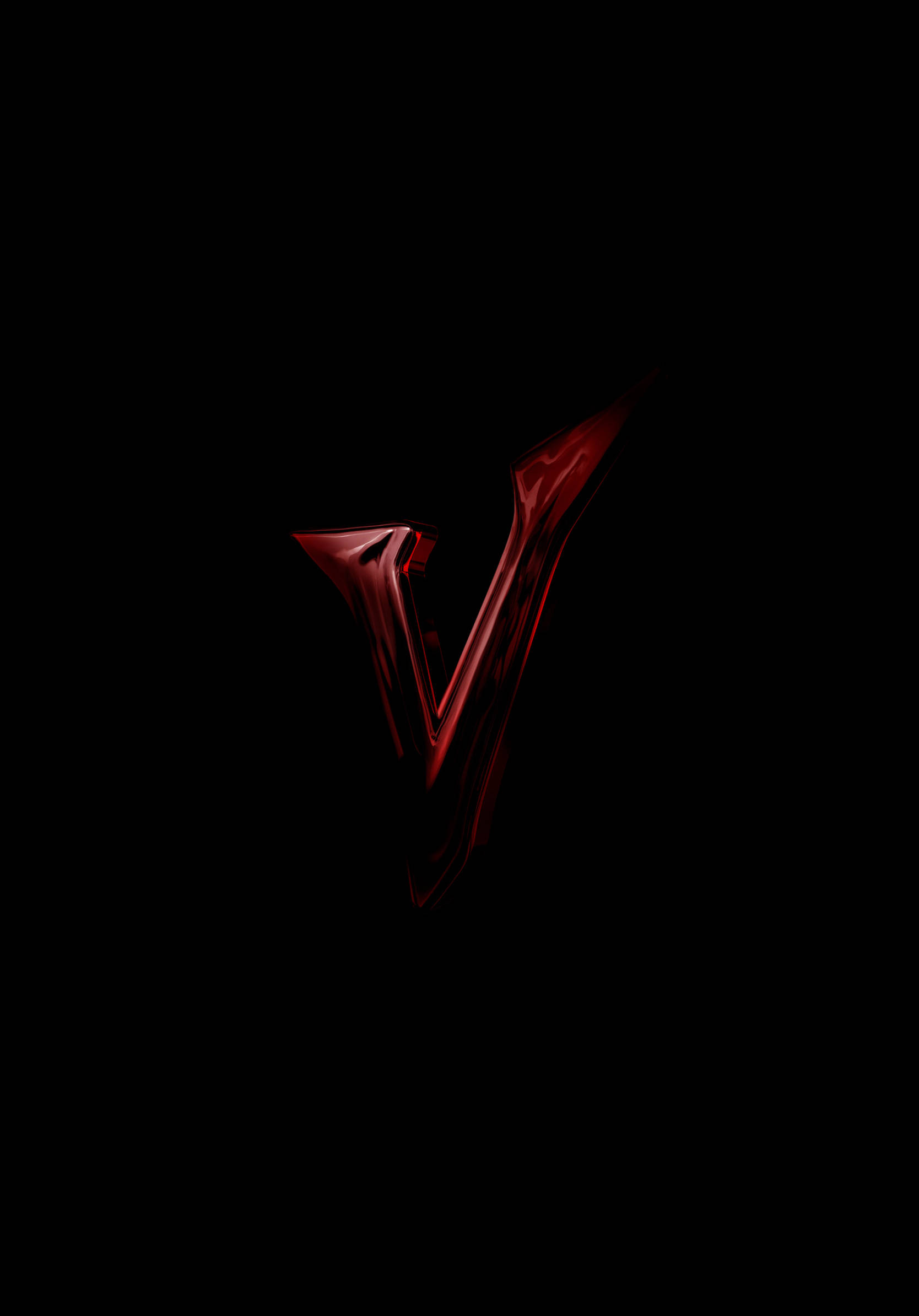 Letra V Rojo Oscuro Fondos de pantalla