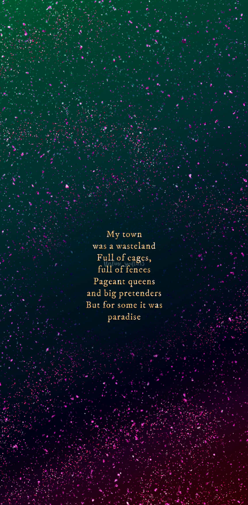 Letras de Taylor Swift con estrellas moradas Fondos de pantalla