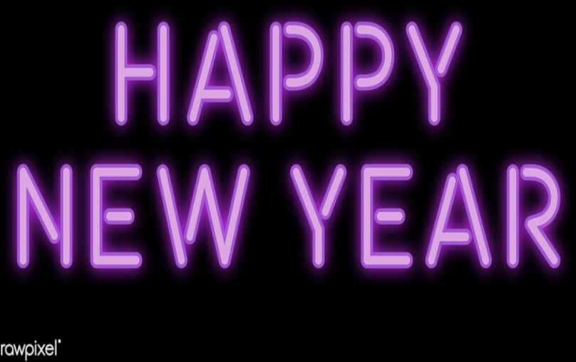 Letrero de Feliz Año Nuevo en neón Fondos de pantalla
