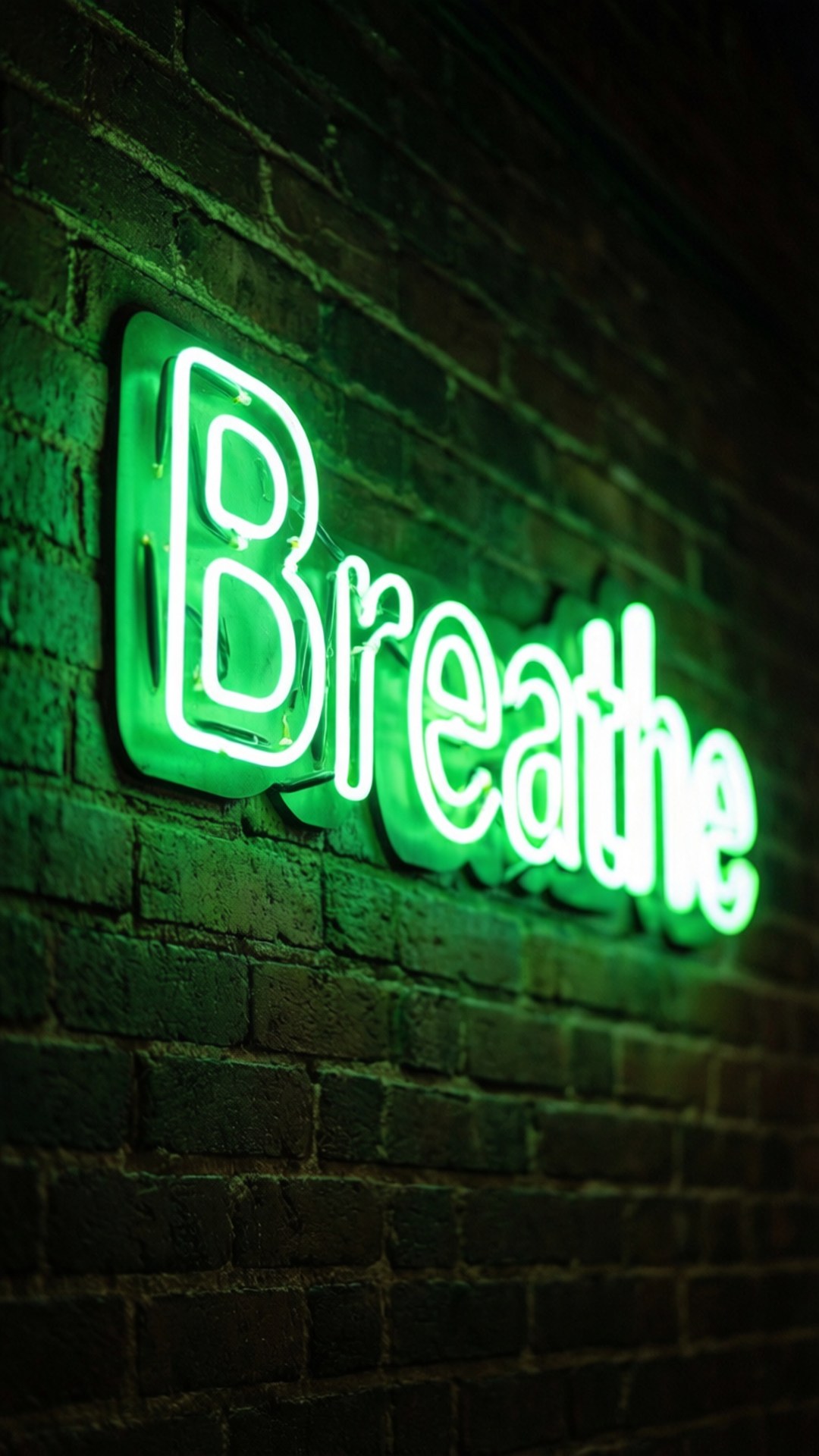 Letrero de neón Breathe Fondos de pantalla