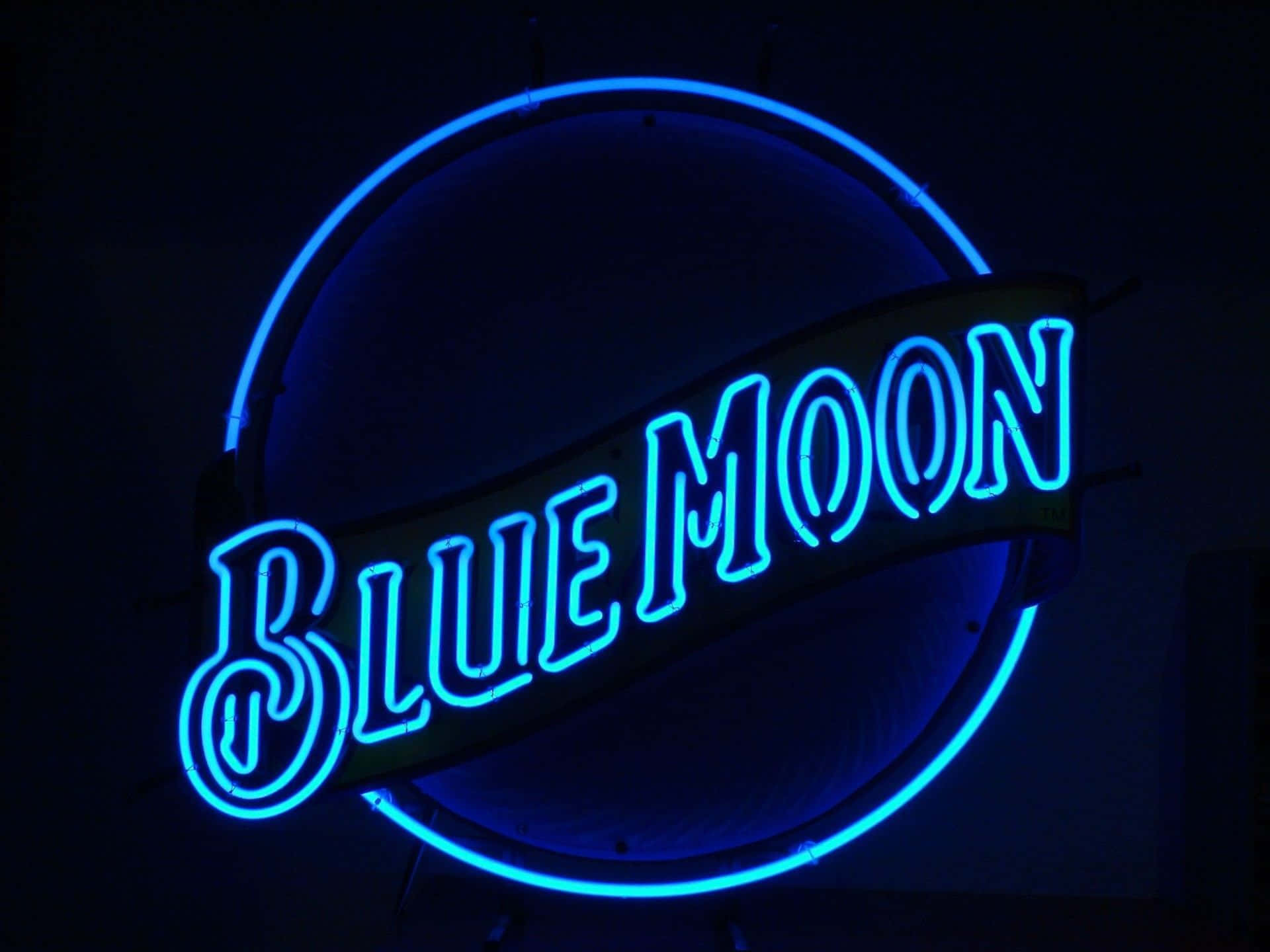 Letrero LED Neón Luna Azul Fondos de pantalla