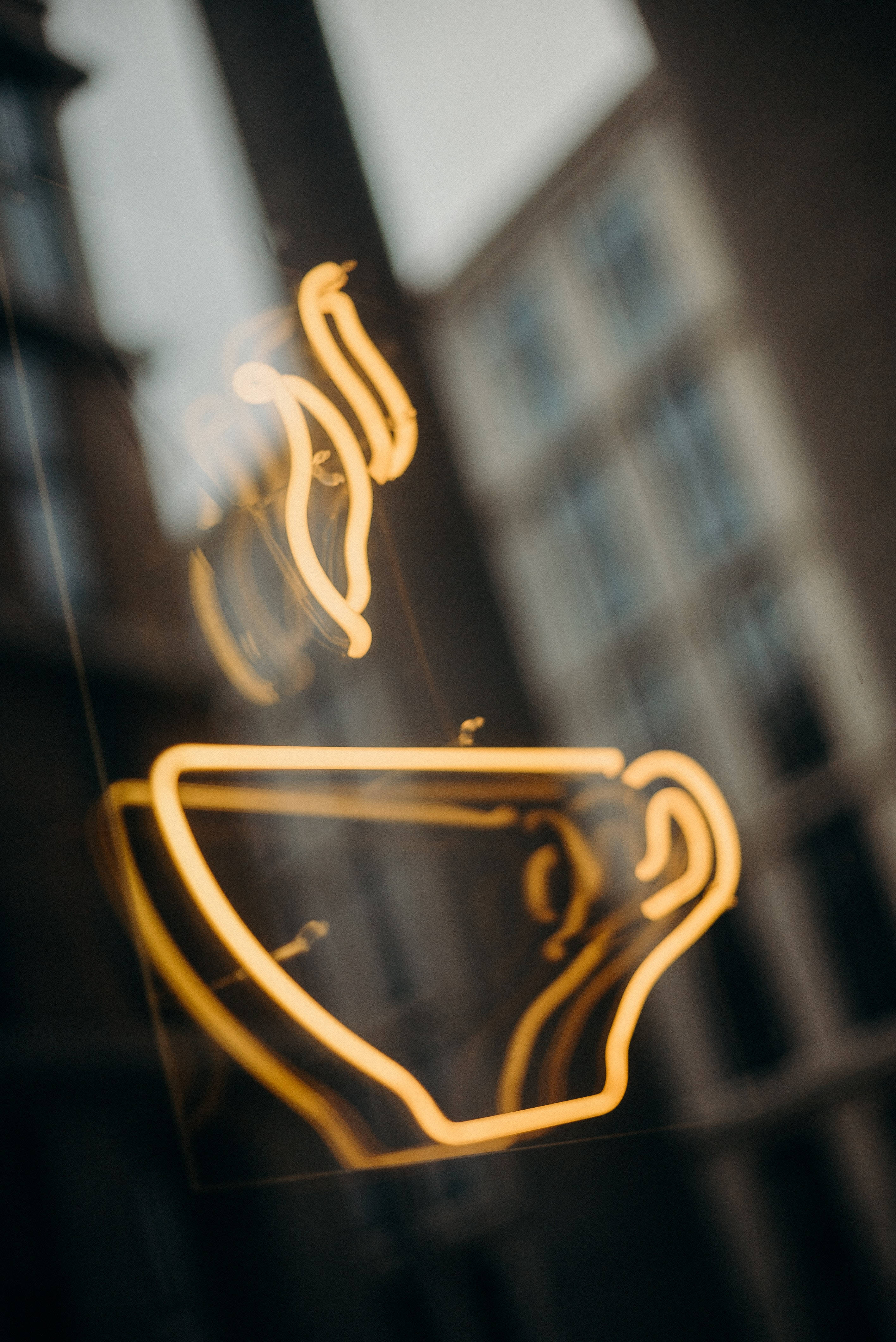 Letrero luminoso de cafetería Fondos de pantalla