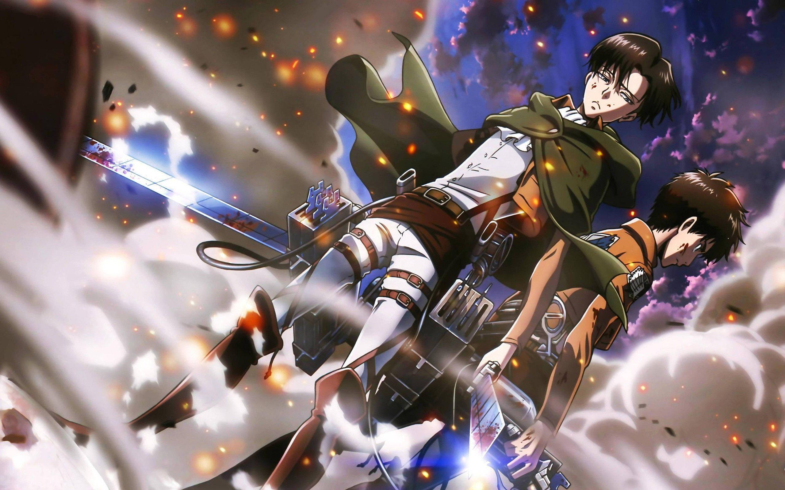 Levi y Eren en la Última Batalla Fondos de pantalla