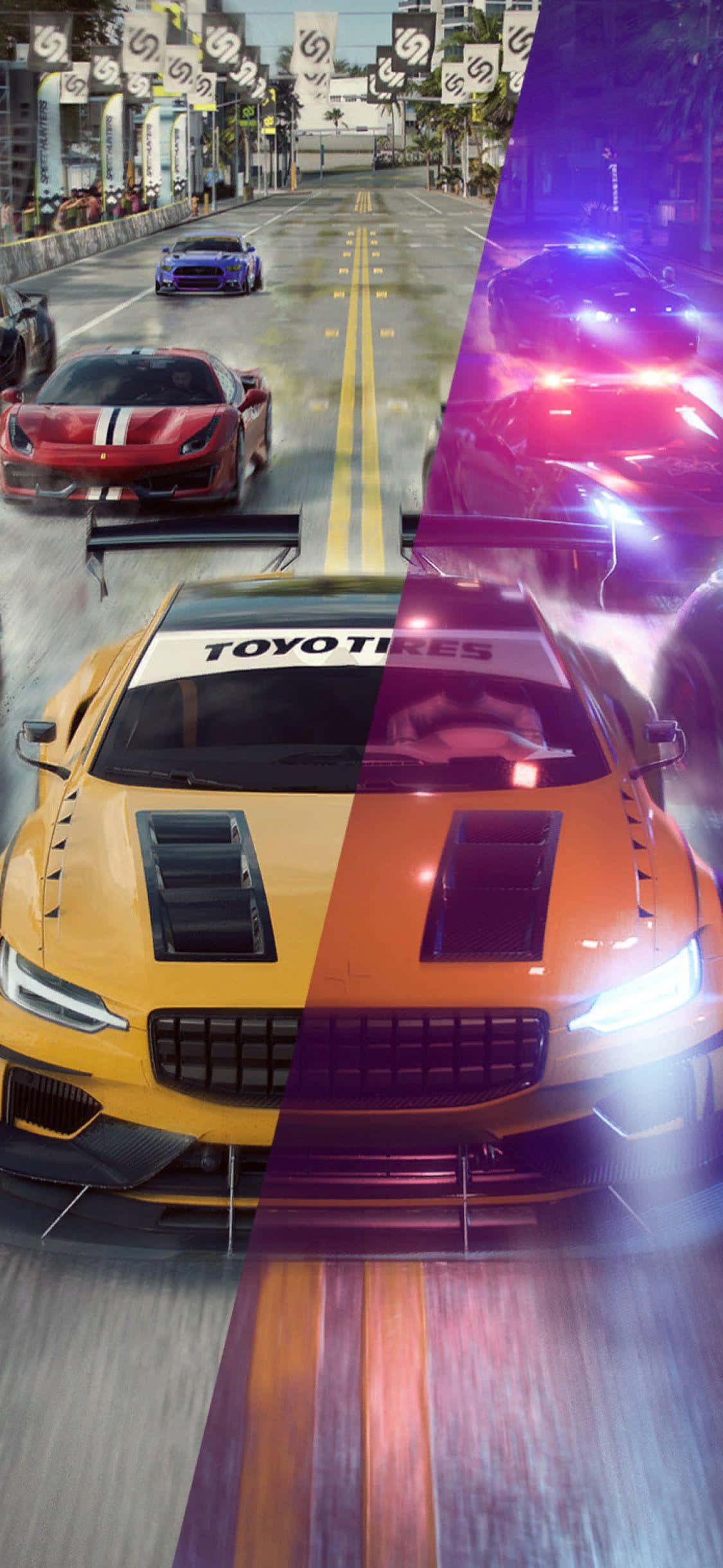 Libera al Demonio de la Velocidad: Consigue Need for Speed Heat en tu iPhone Xs Fondos de pantalla