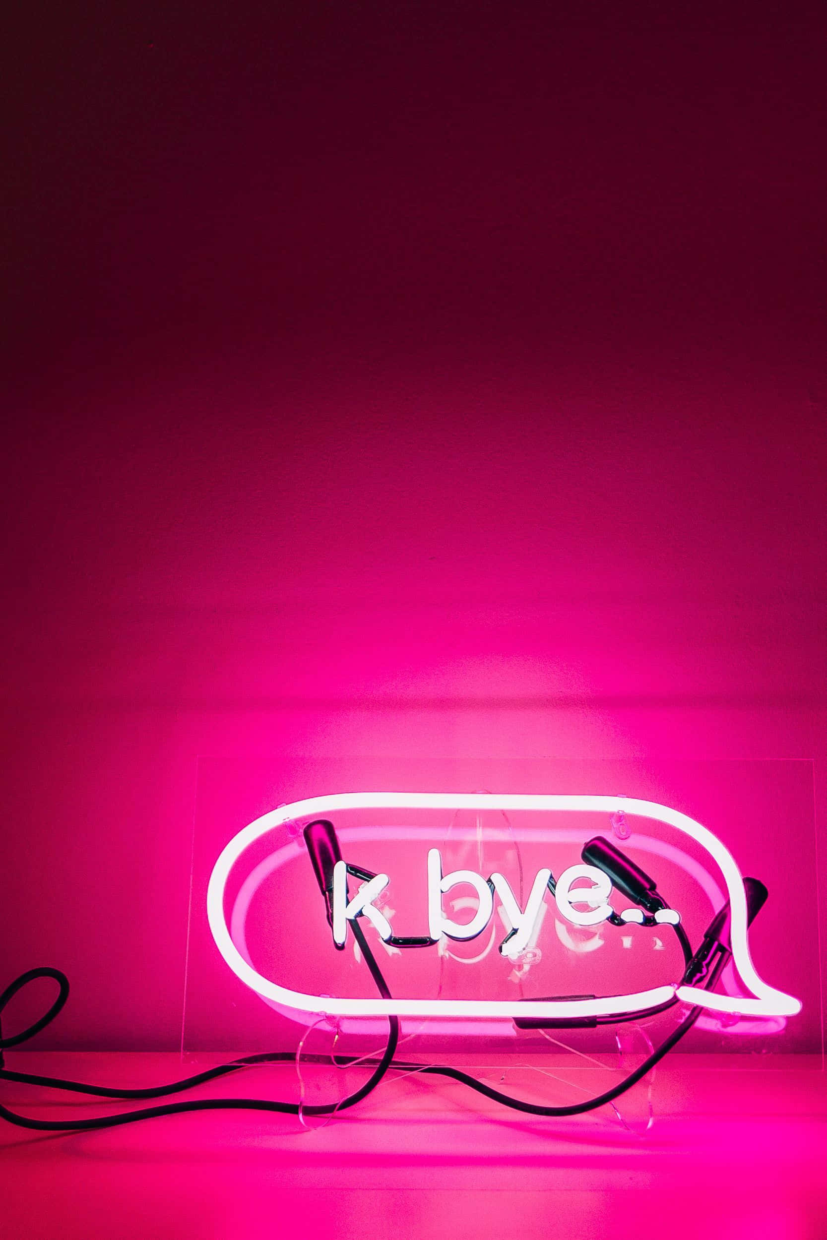 Libera tu espíritu con estética rosa neón Fondos de pantalla