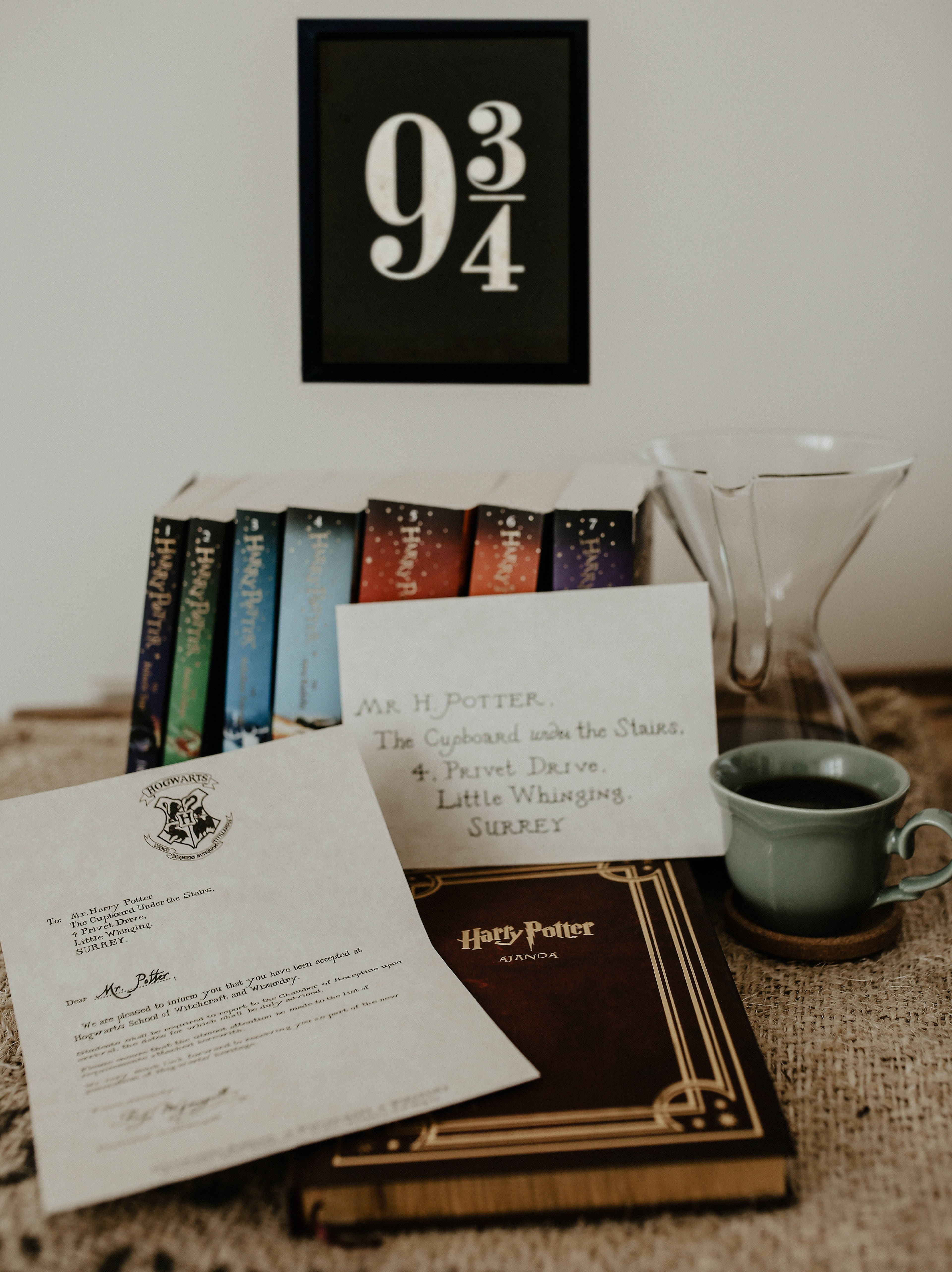 Libro y Carta Estética de Harry Potter Fondos de pantalla