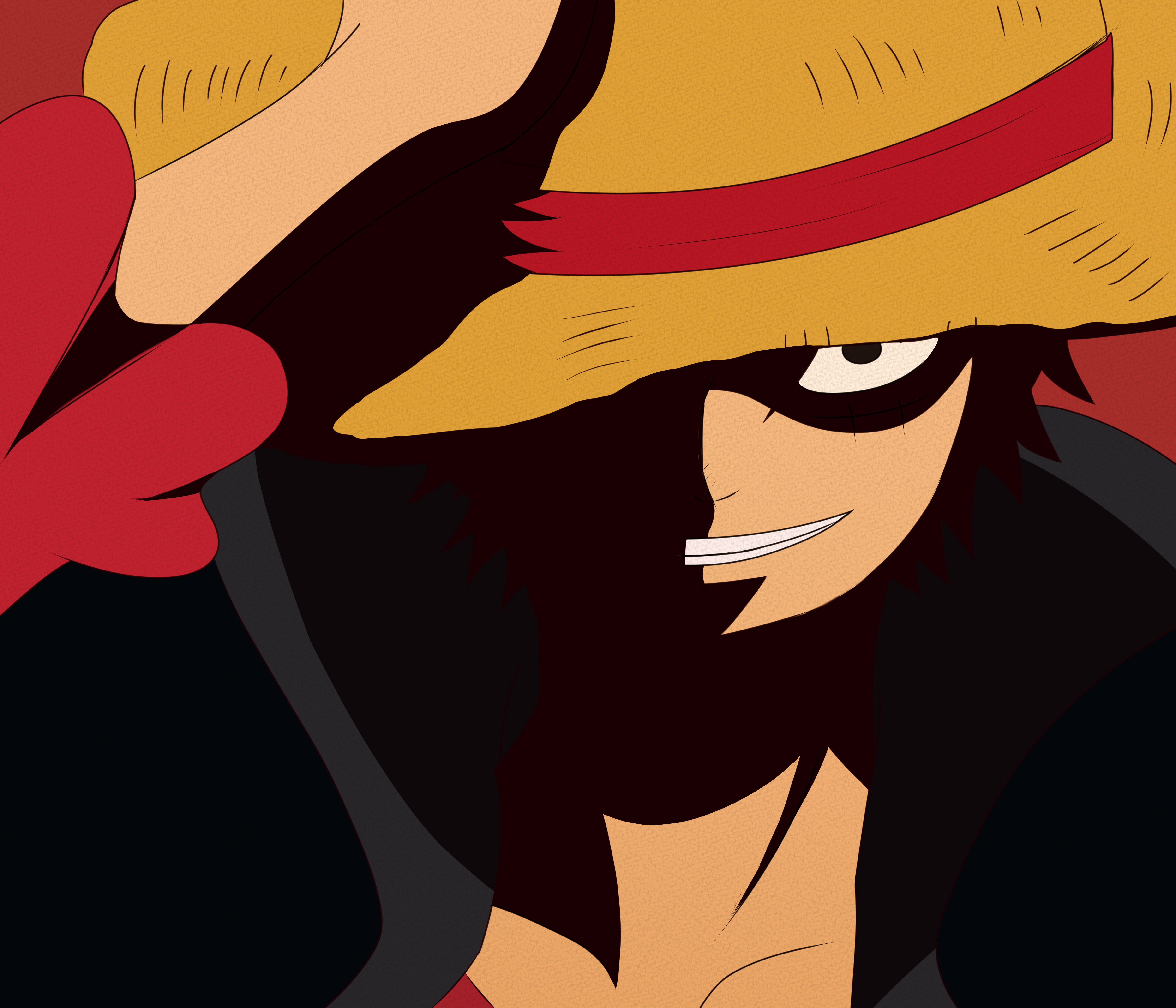 Líder Pirata Sombrero de Paja Luffy en Acción Fondos de pantalla