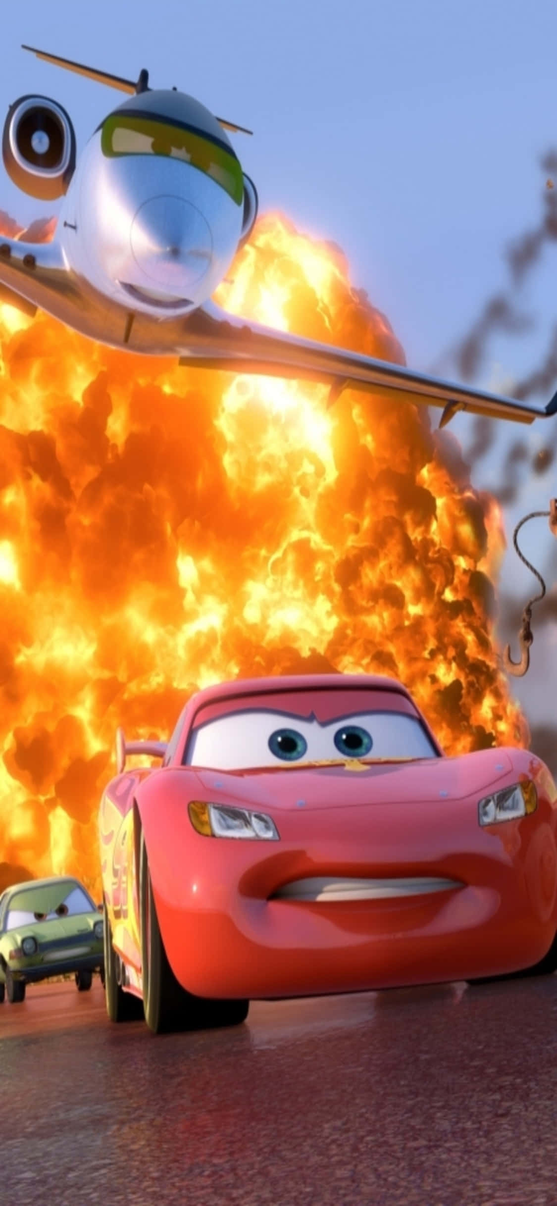 Lightning McQueen, Avión Espía Fondo de Cars para iPhone X Fondos de pantalla